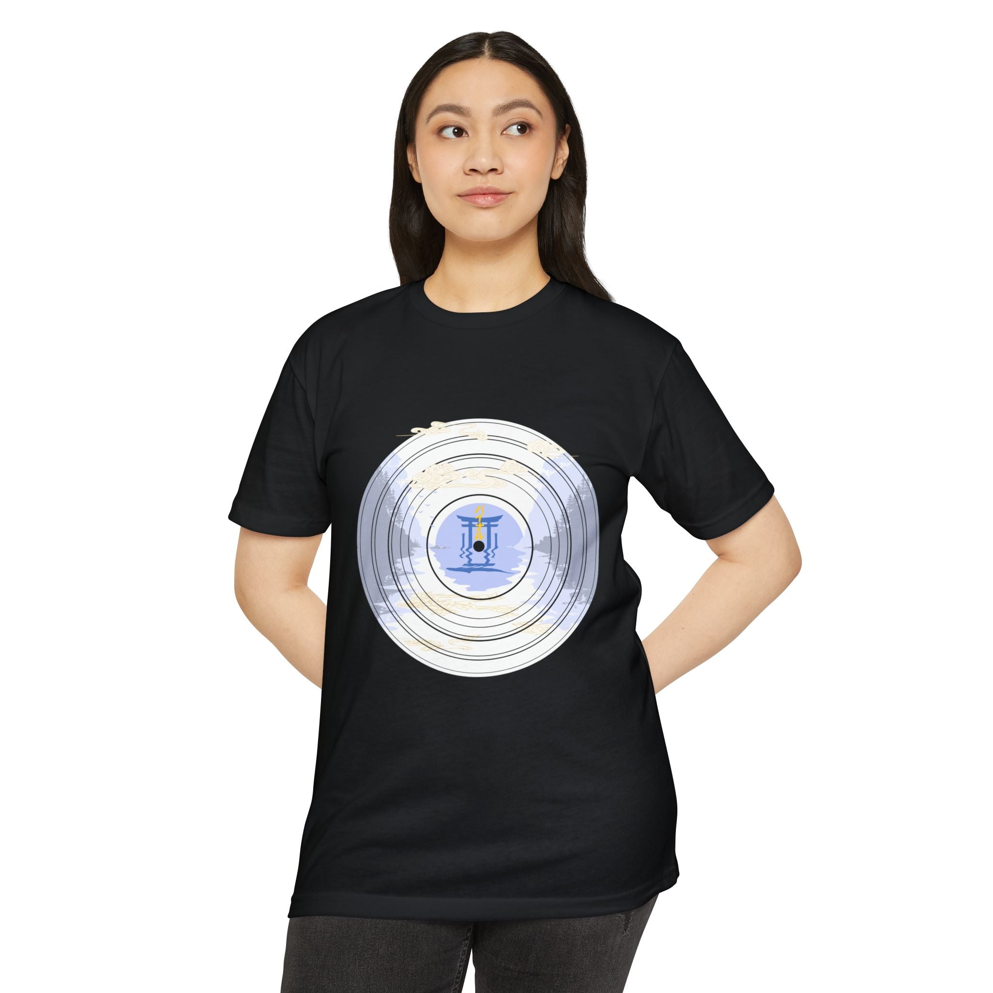 Japanese Pagoda Vinyl Record T-shirt