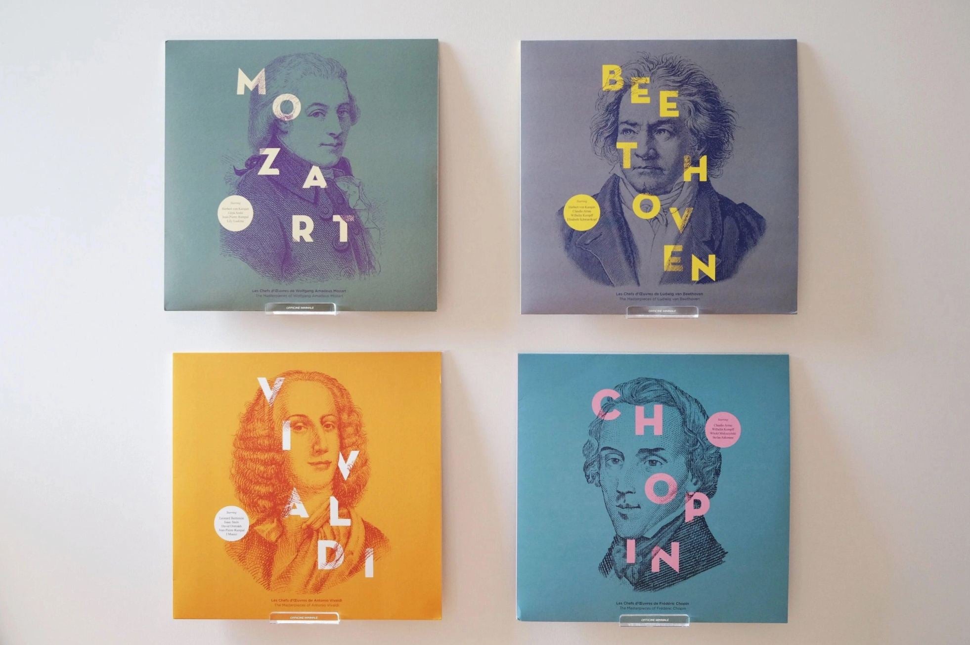 Soporte para discos de vinilo con tuerca