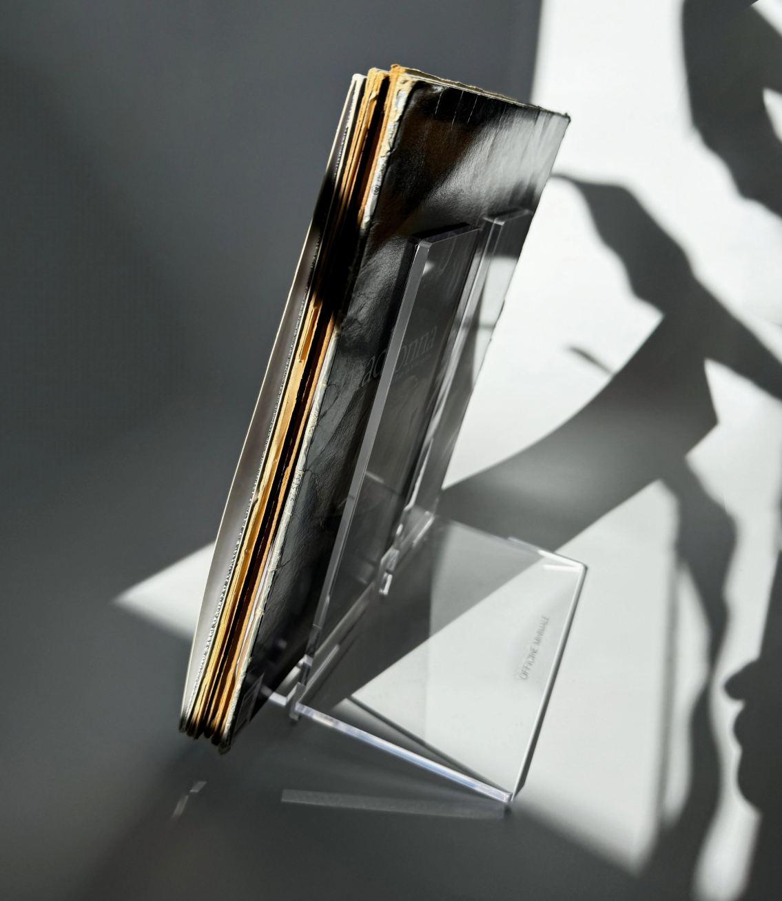 Soporte para discos de vinilo con tuerca