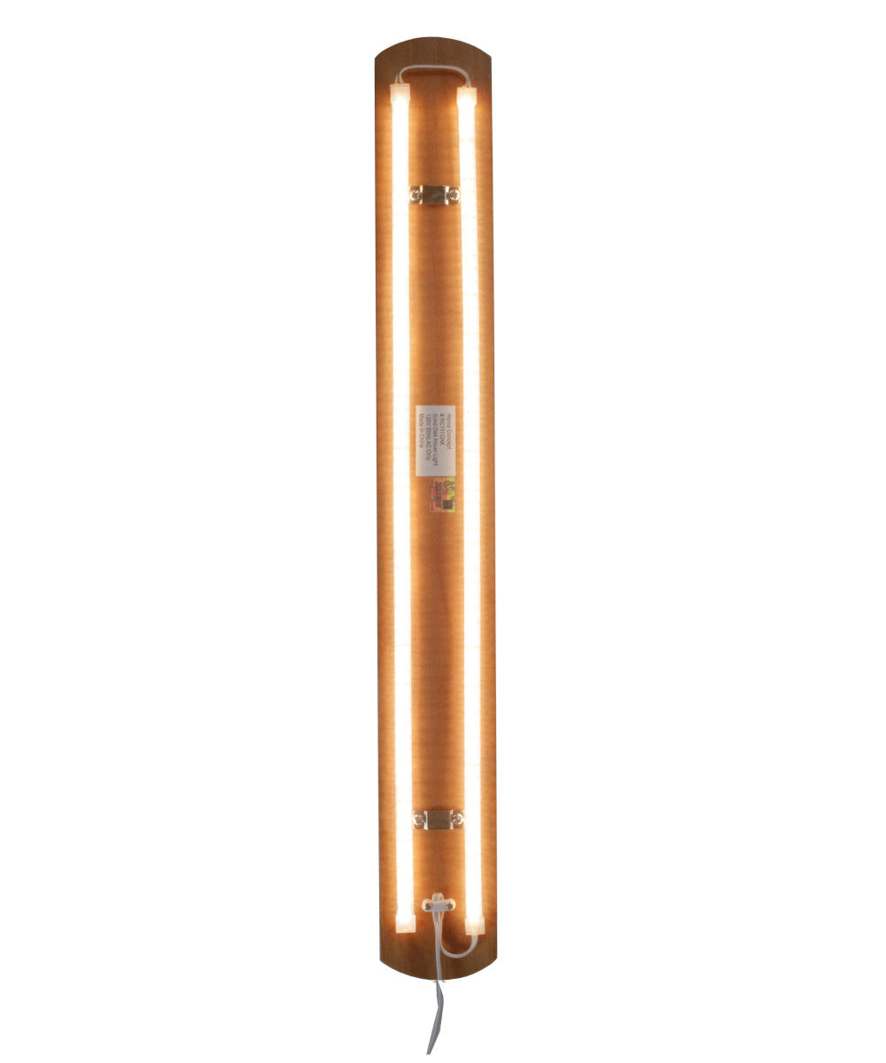 3"W Solid Wood Hover Plank Corner/Wall Accent Light Plug-In by Home Concept