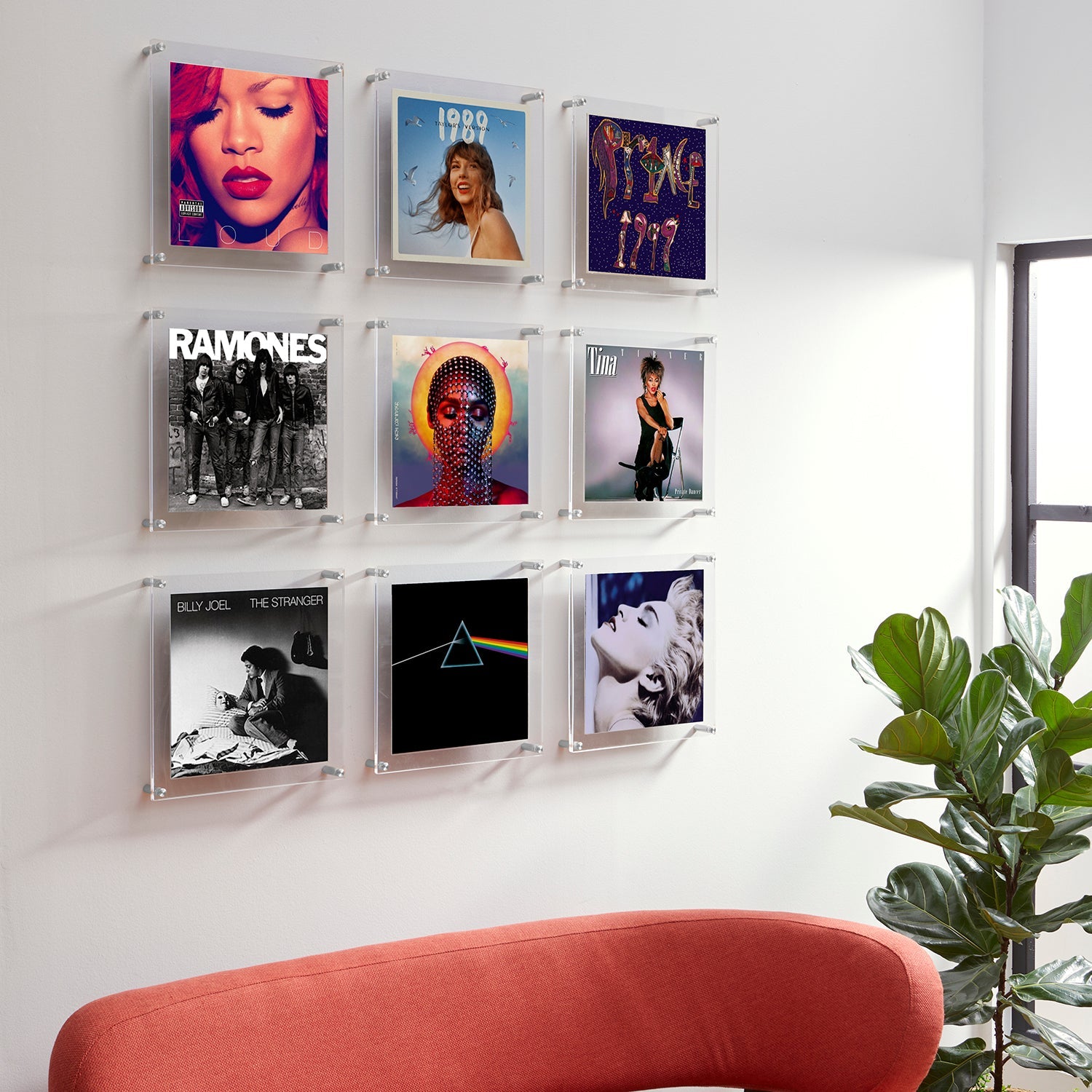 Acrylic Vinyl Record Album Frame - Wall Mounted