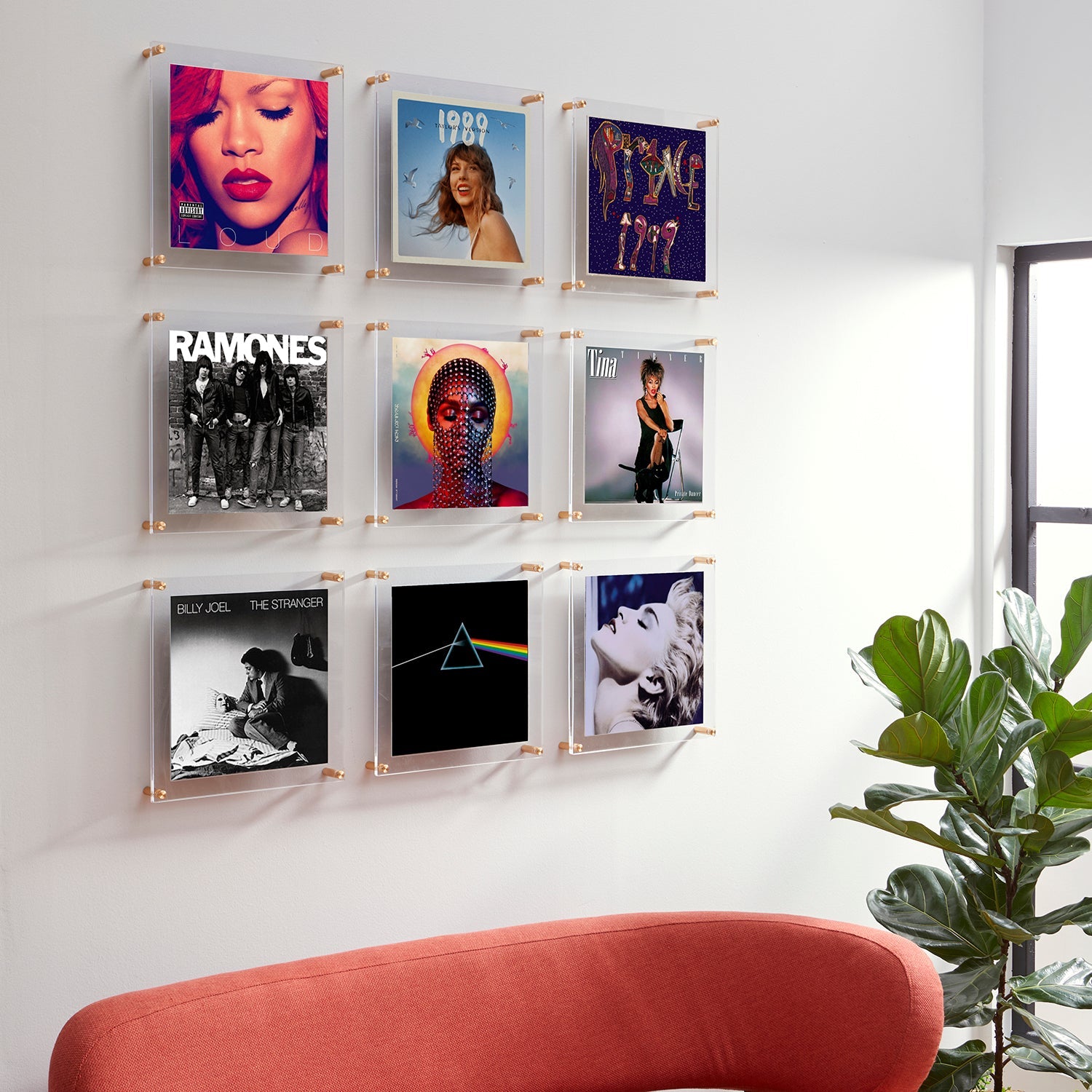 Acrylic Vinyl Record Album Frame - Wall Mounted