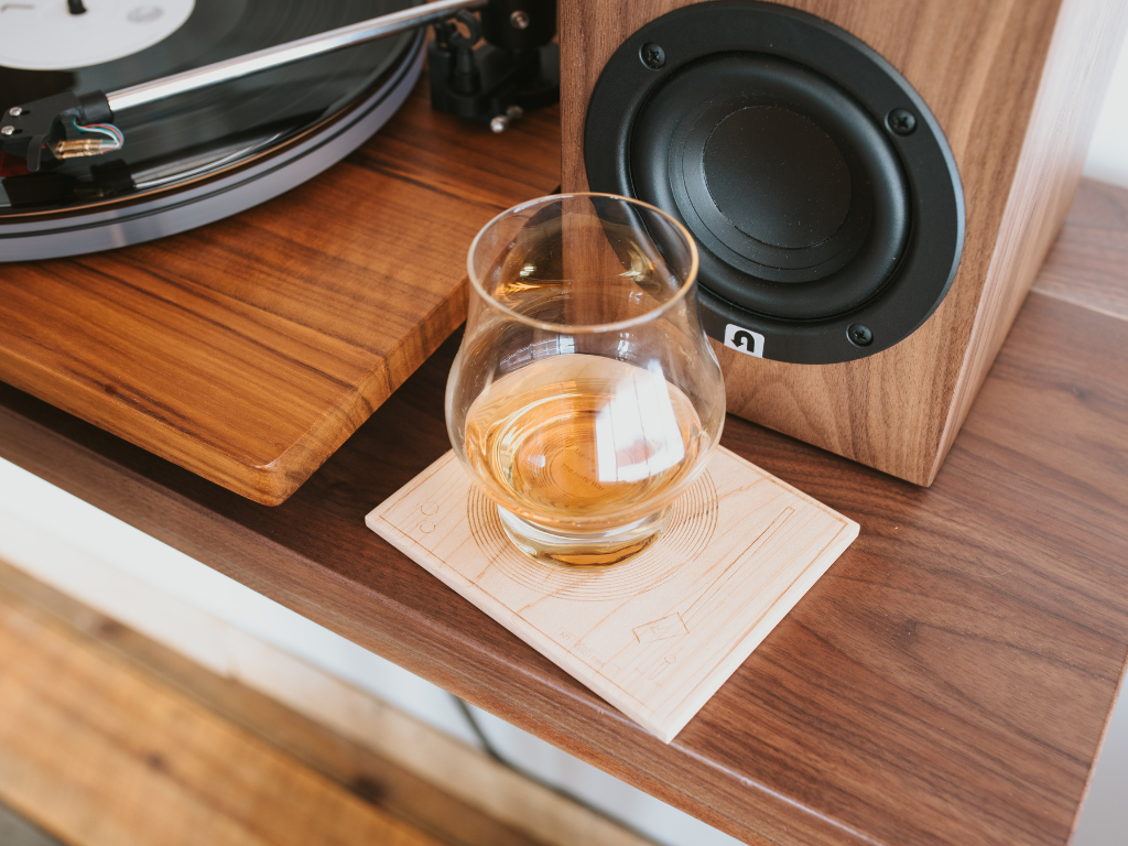 Wooden Turntable Coasters