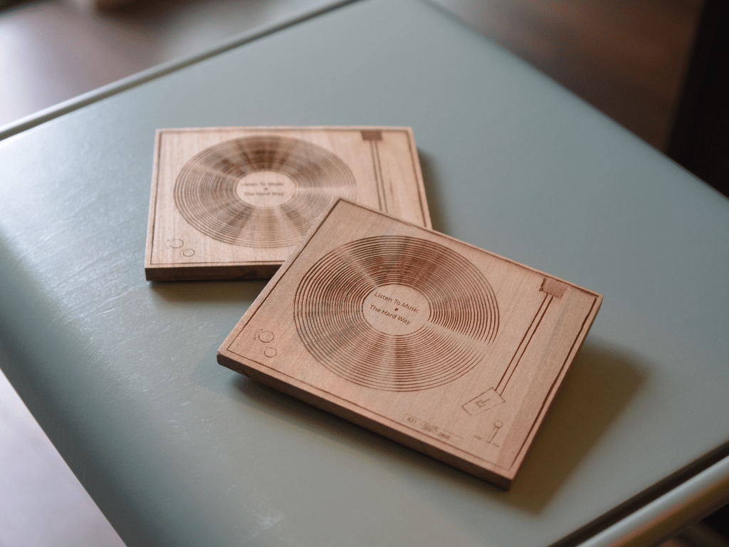 Wooden Turntable Coasters