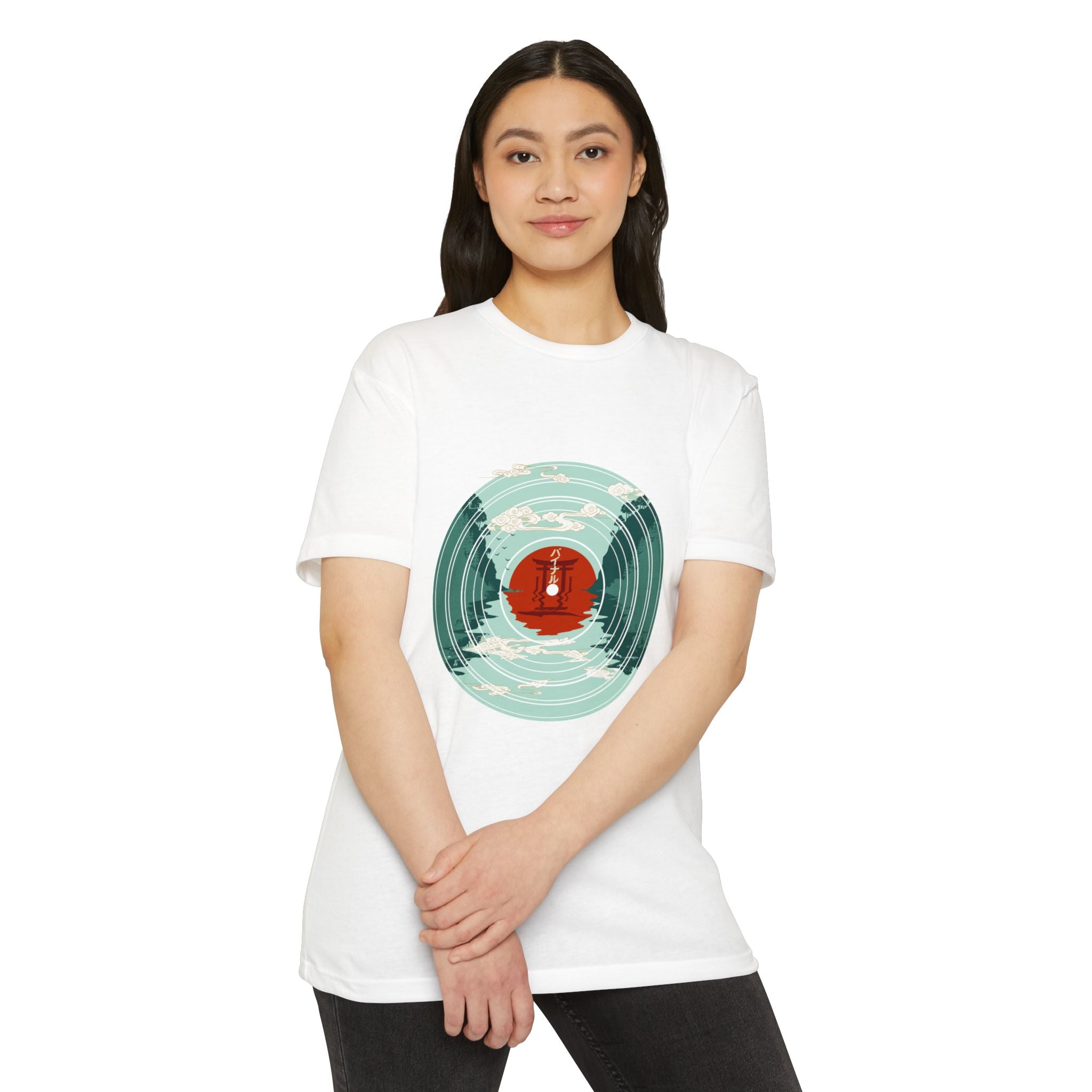 Japanese Pagoda Vinyl Record T-shirt