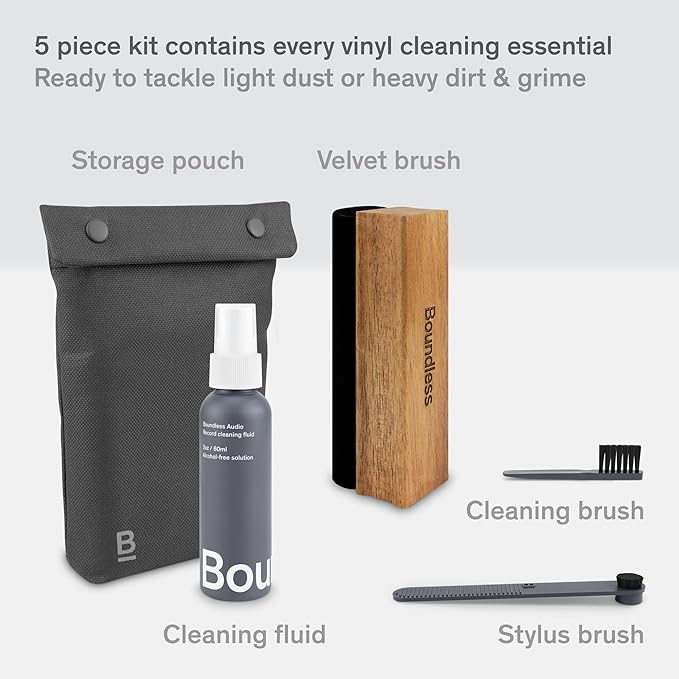 Boundless Audio 5 Piece Cleaning Kit Contents