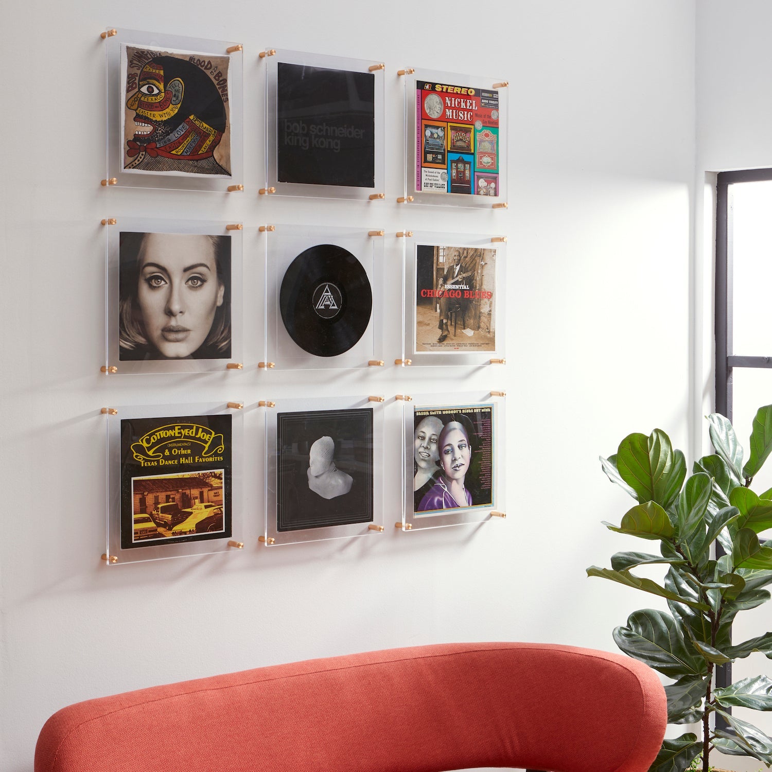 Acrylic Vinyl Record Album Frame - Wall Mounted