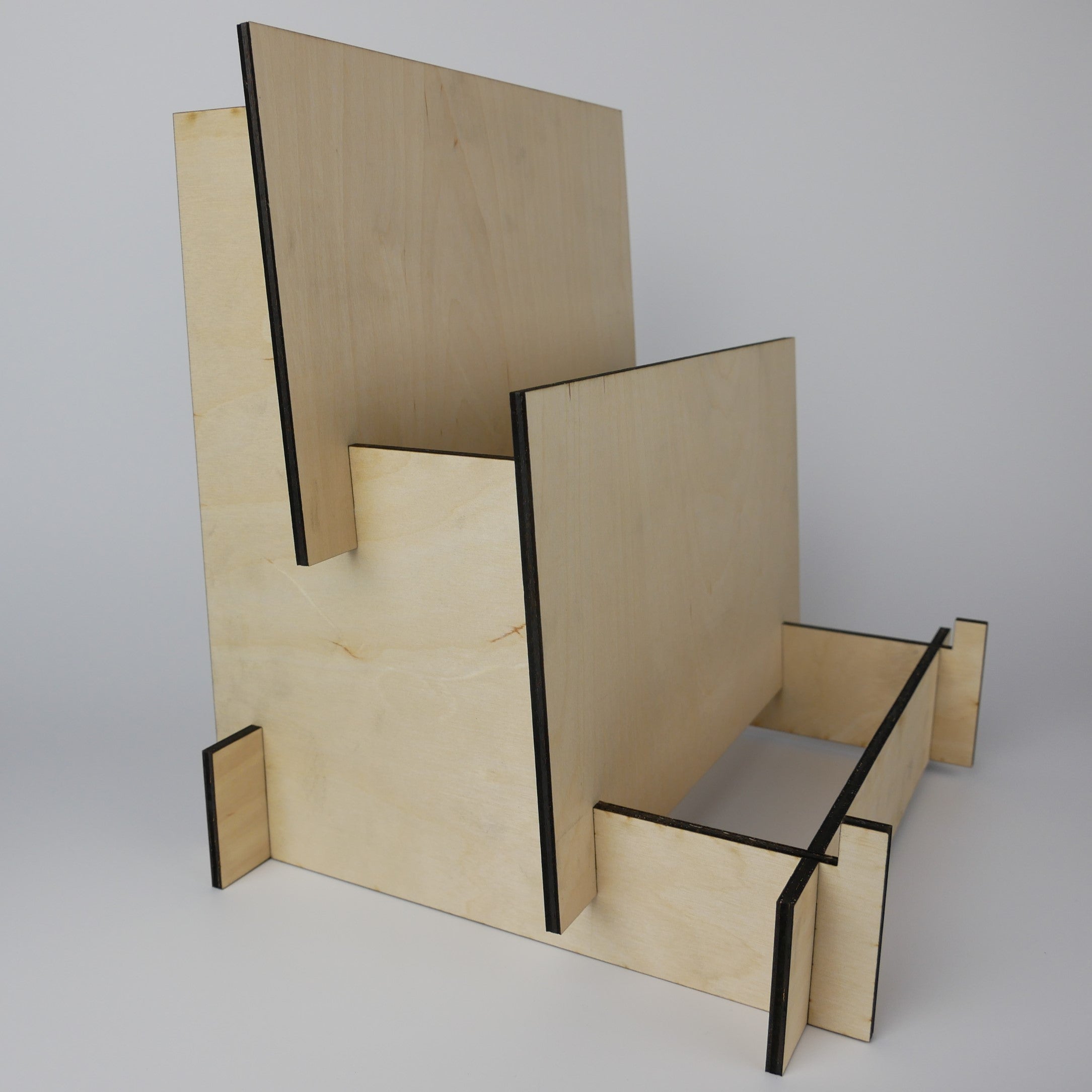 Expositor de discos de vinilo de abedul báltico