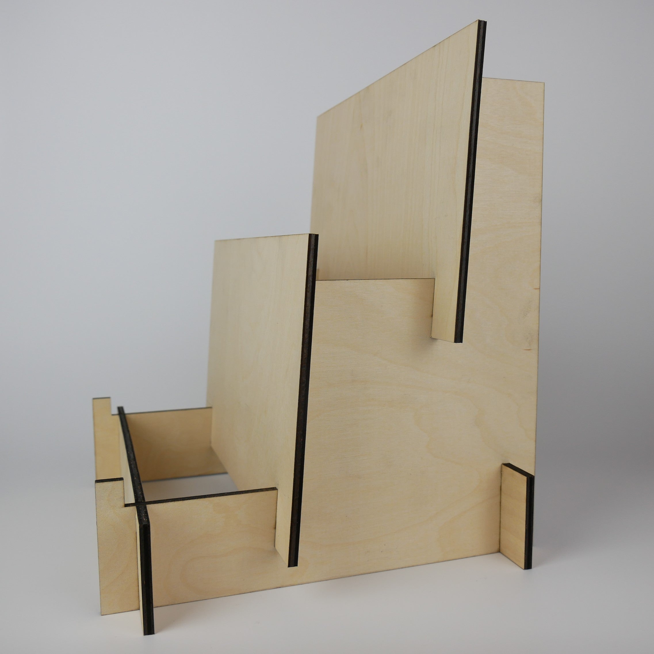 Expositor de discos de vinilo de abedul báltico