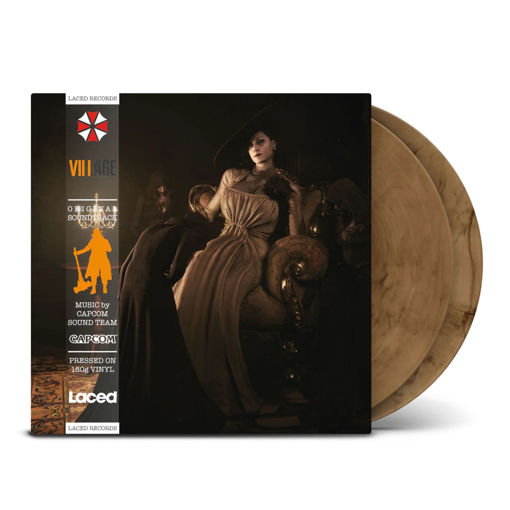 Resident Evil Village Vinyl Records and Sleeve