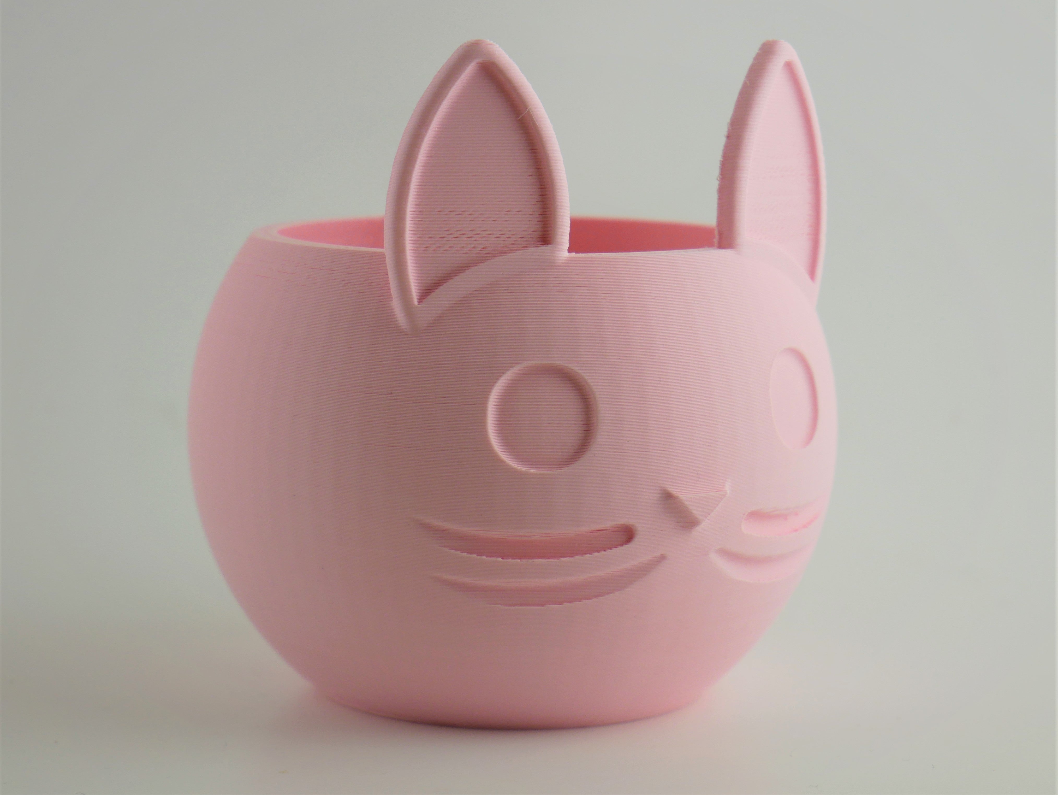 丸型猫プランター - 3Dプリント