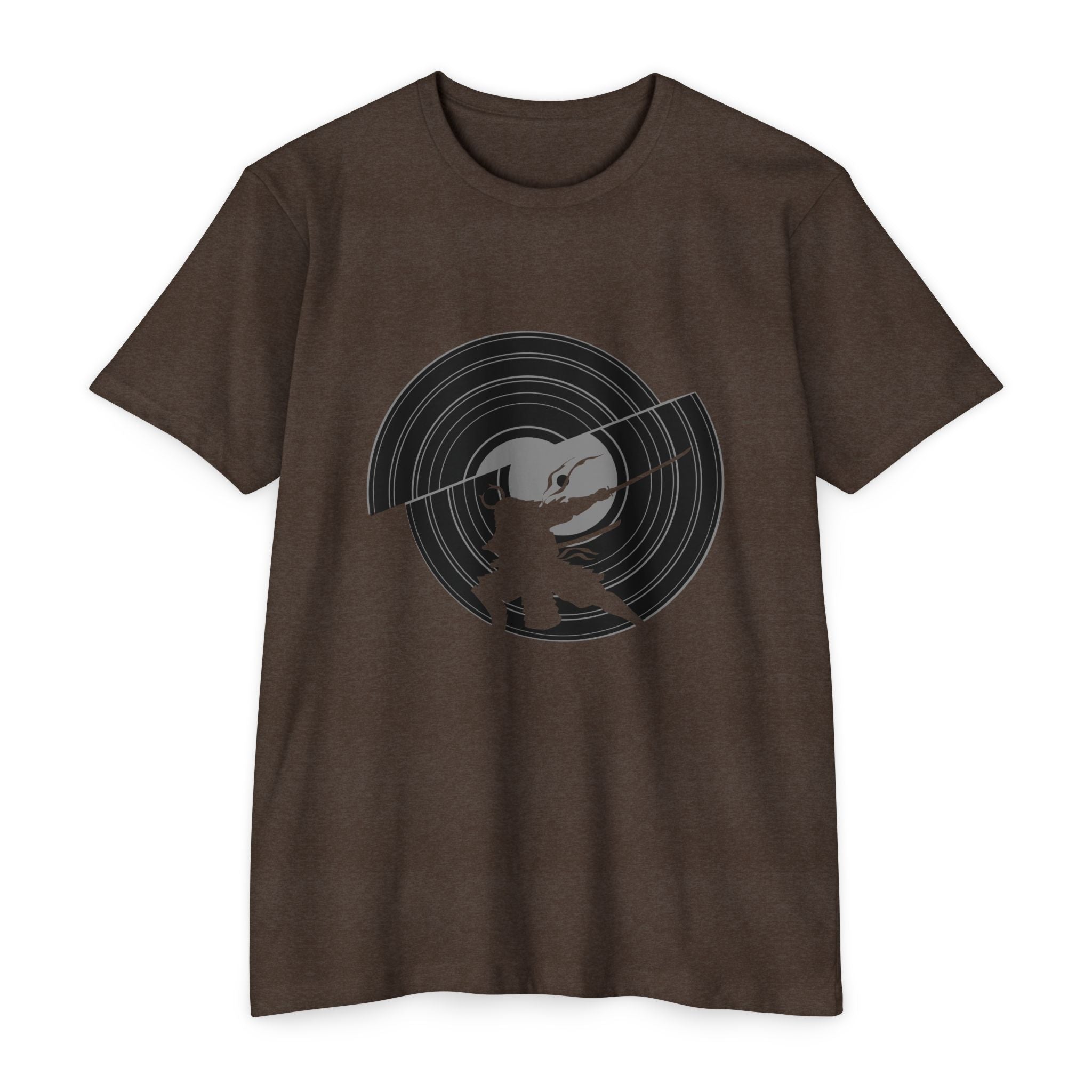 Samurai Slash Espresso Vinyl Record T-shirt