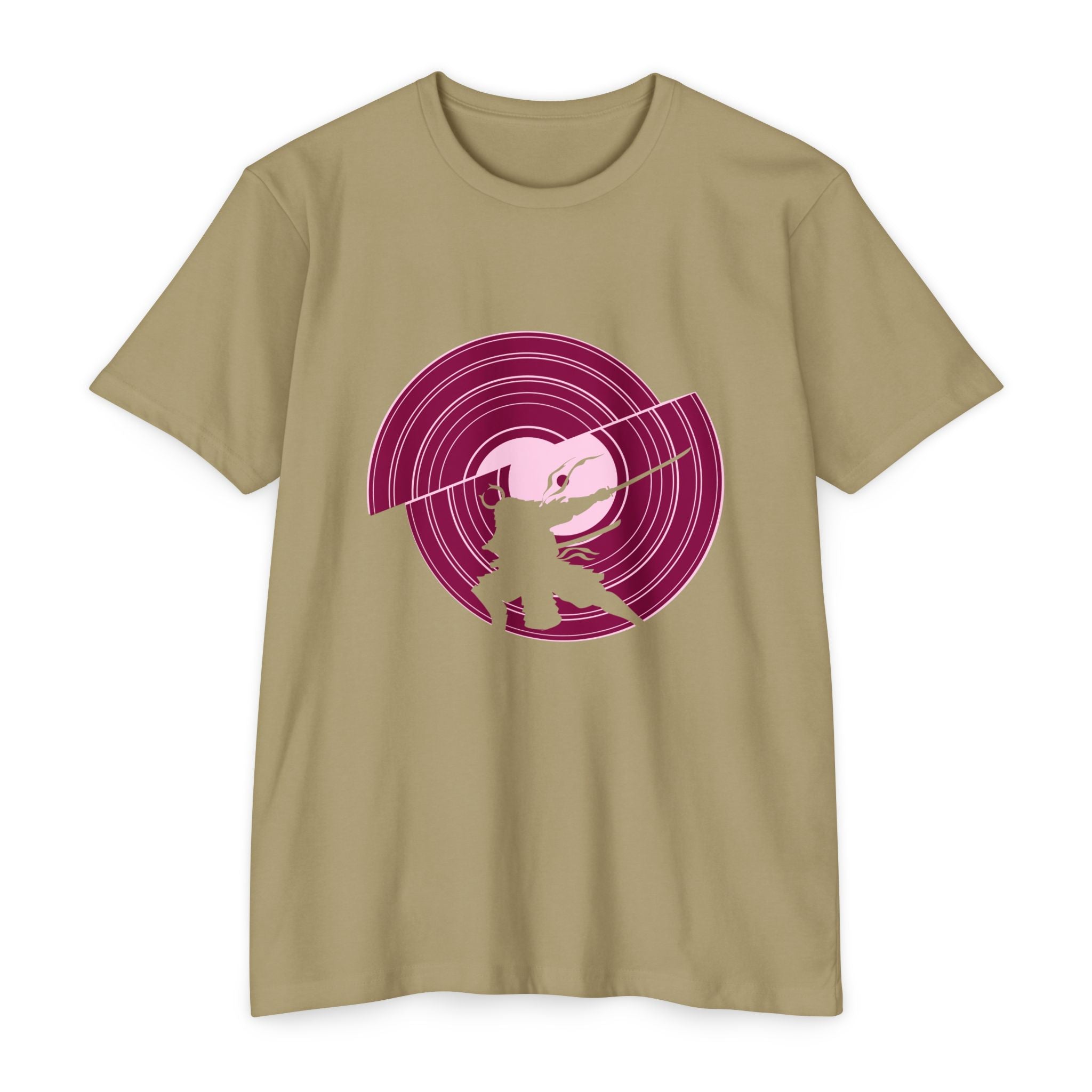 Samurai Slash Light Olive Vinyl Record T-shirt