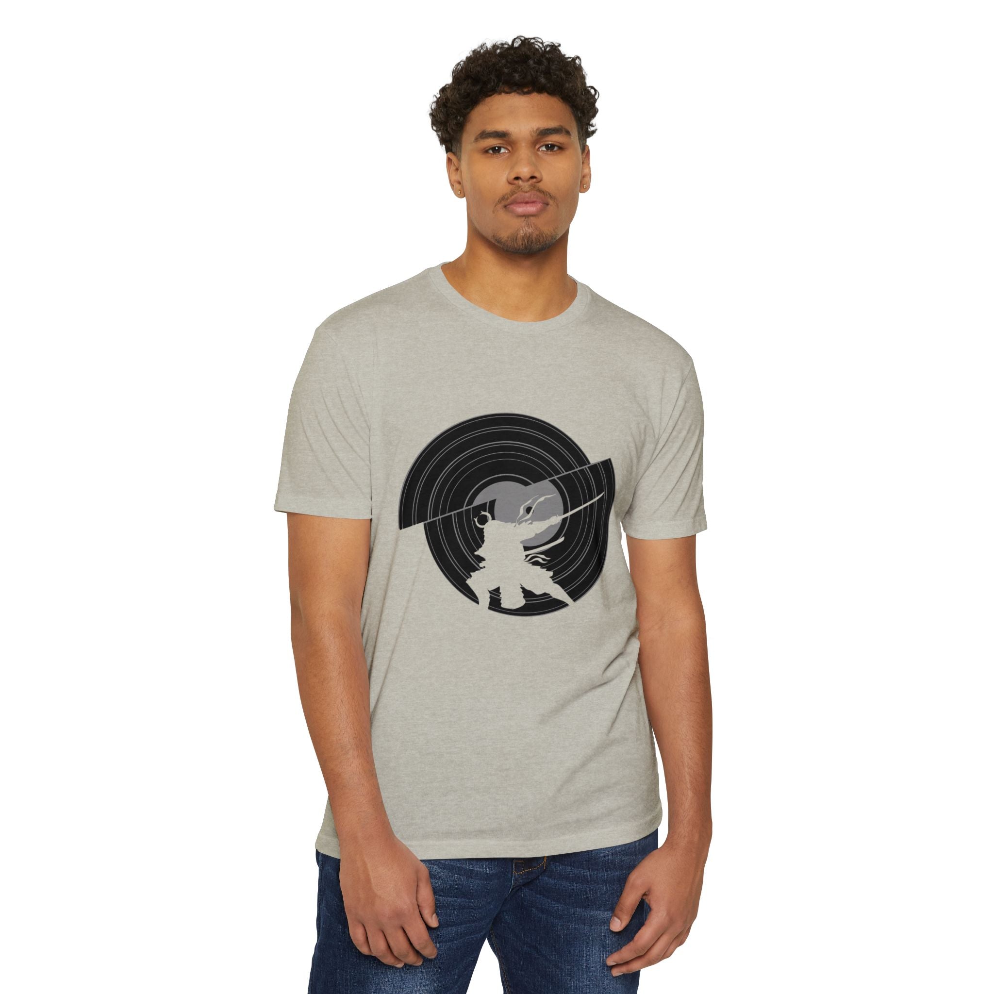 Samurai Slash Vinyl Record T-shirt Man