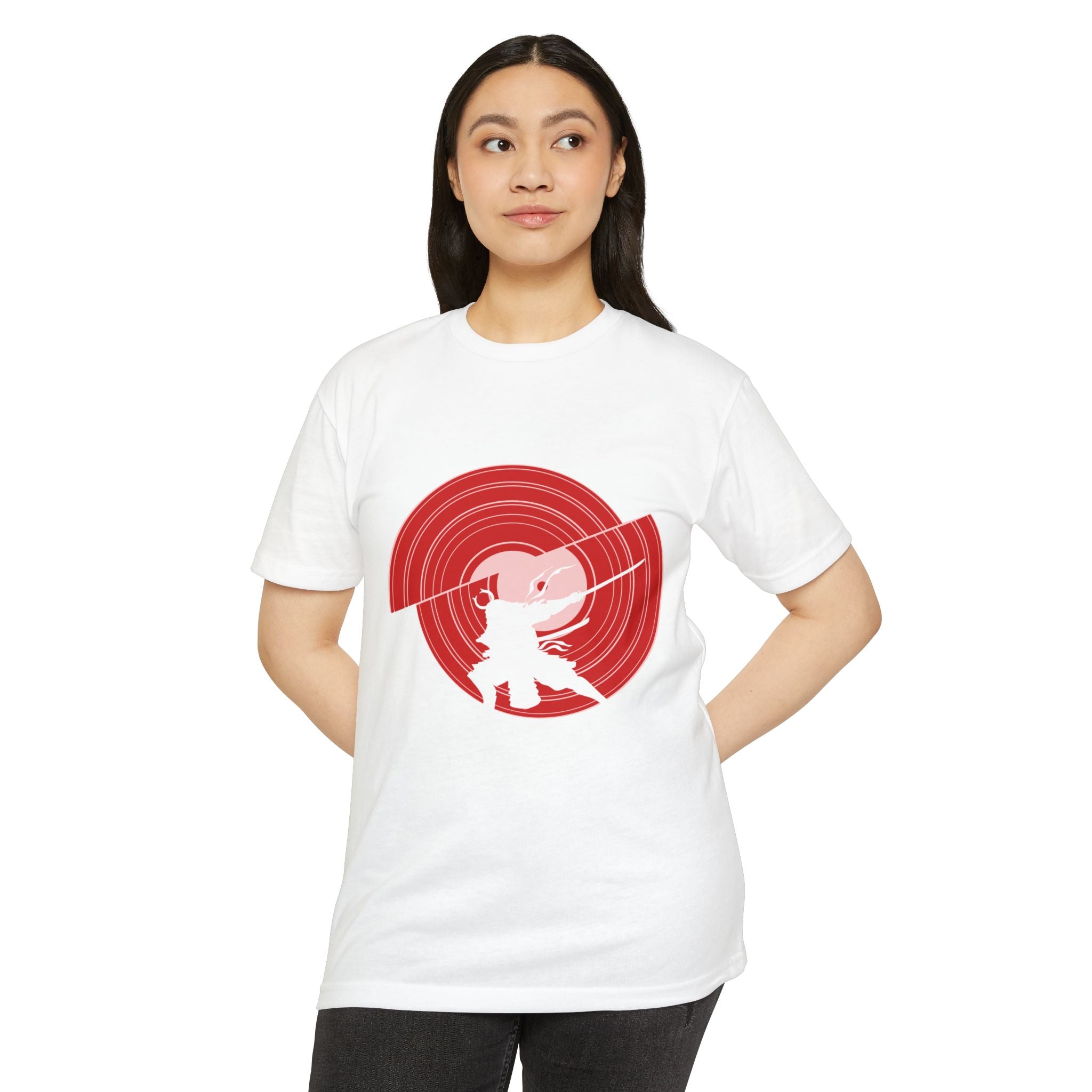 Samurai Slash White Vinyl Record T-shirt Woman