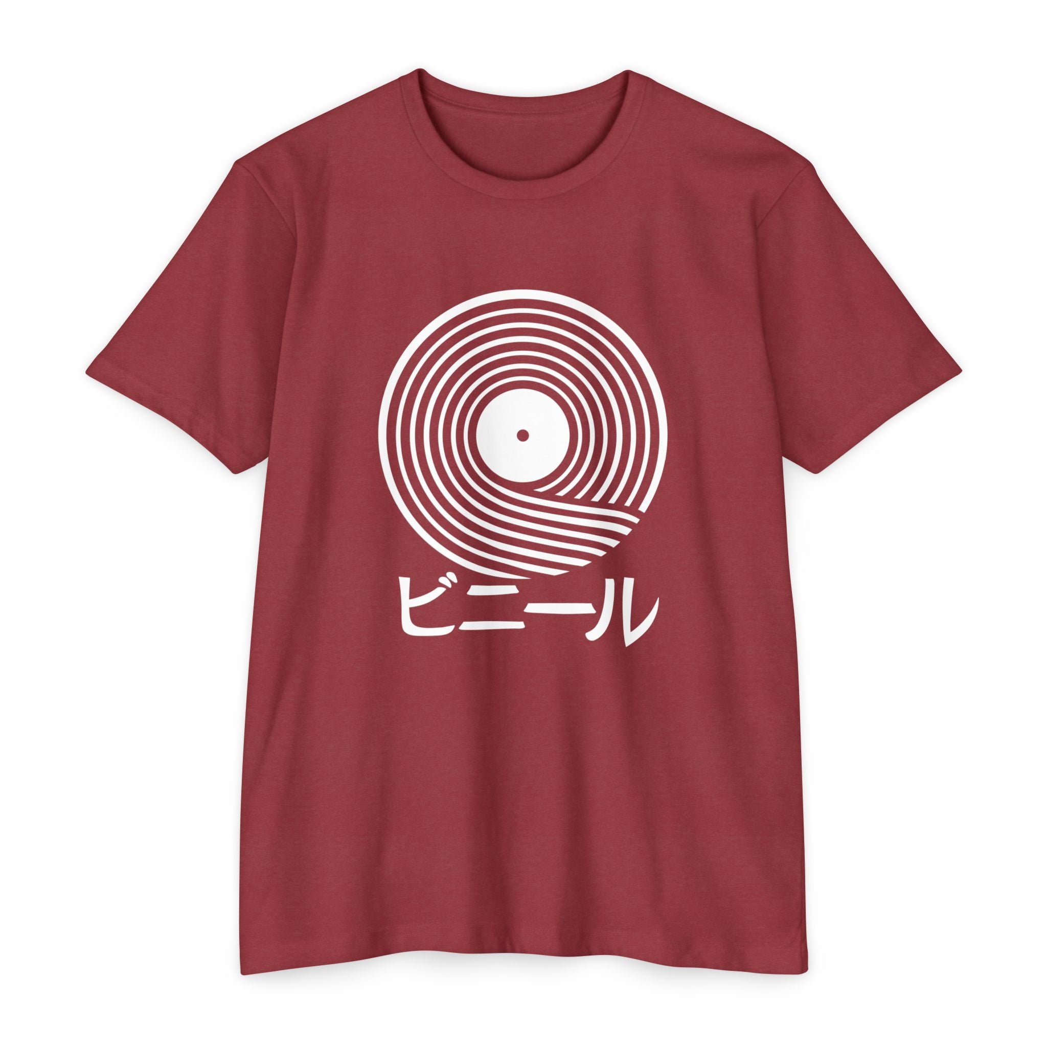 Vinyl Record Japanese Wave Red T-shirt