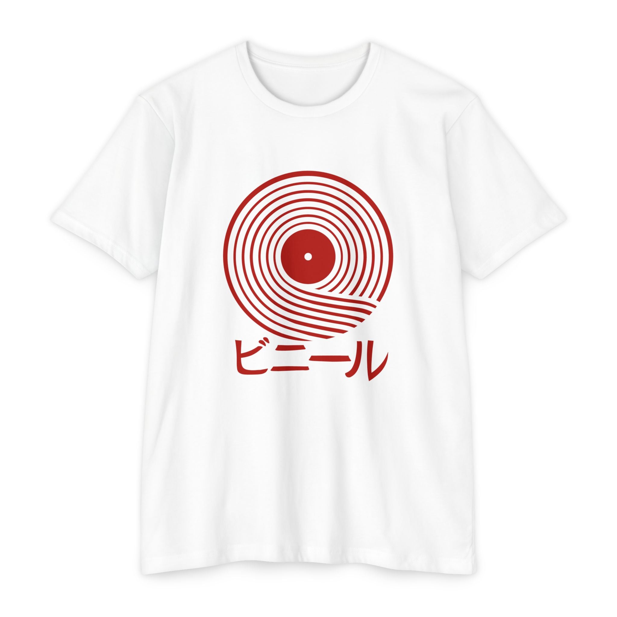 Vinyl Record Japanese Wave White T-shirt