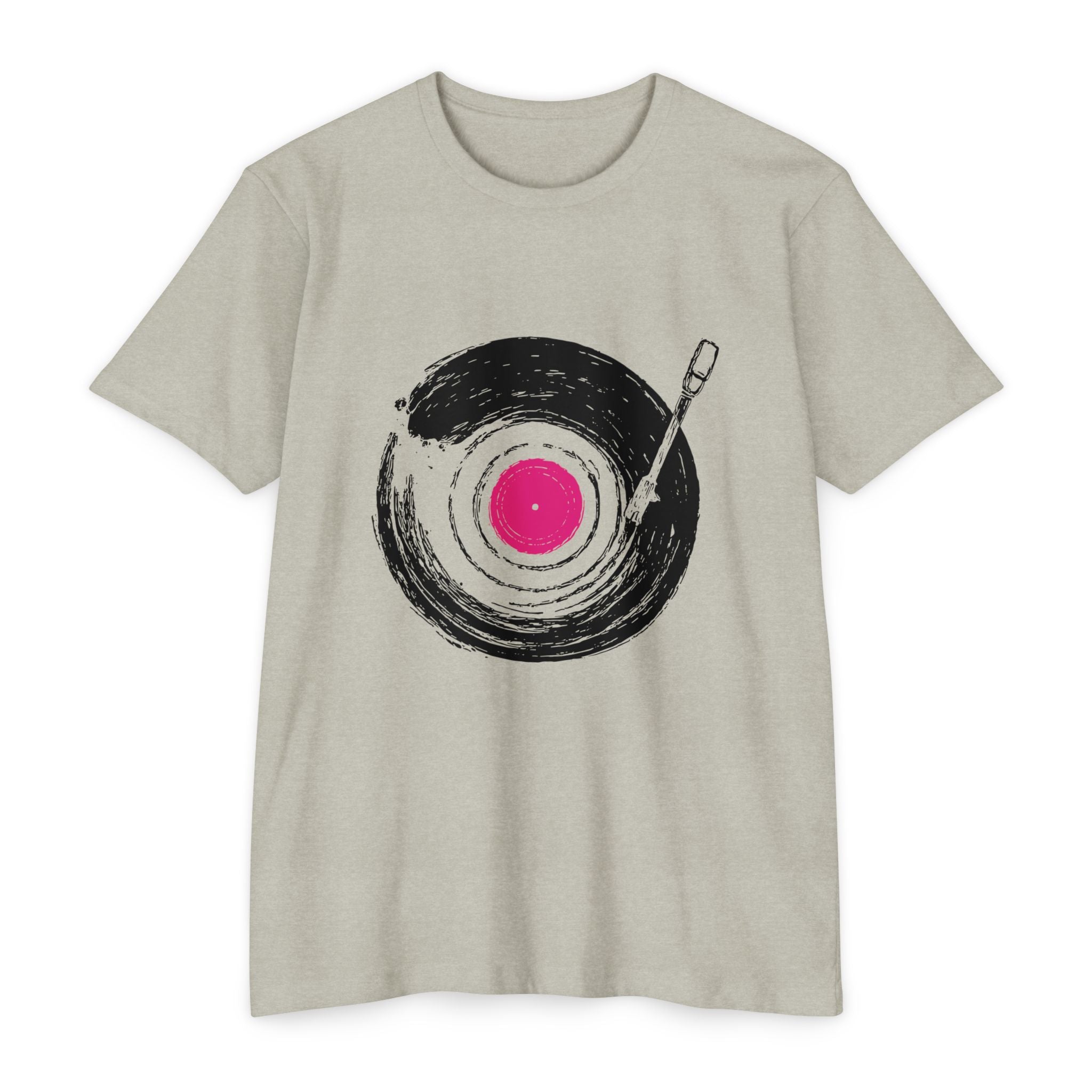 Vinyl Record Paint Stroke Silk T-shirt