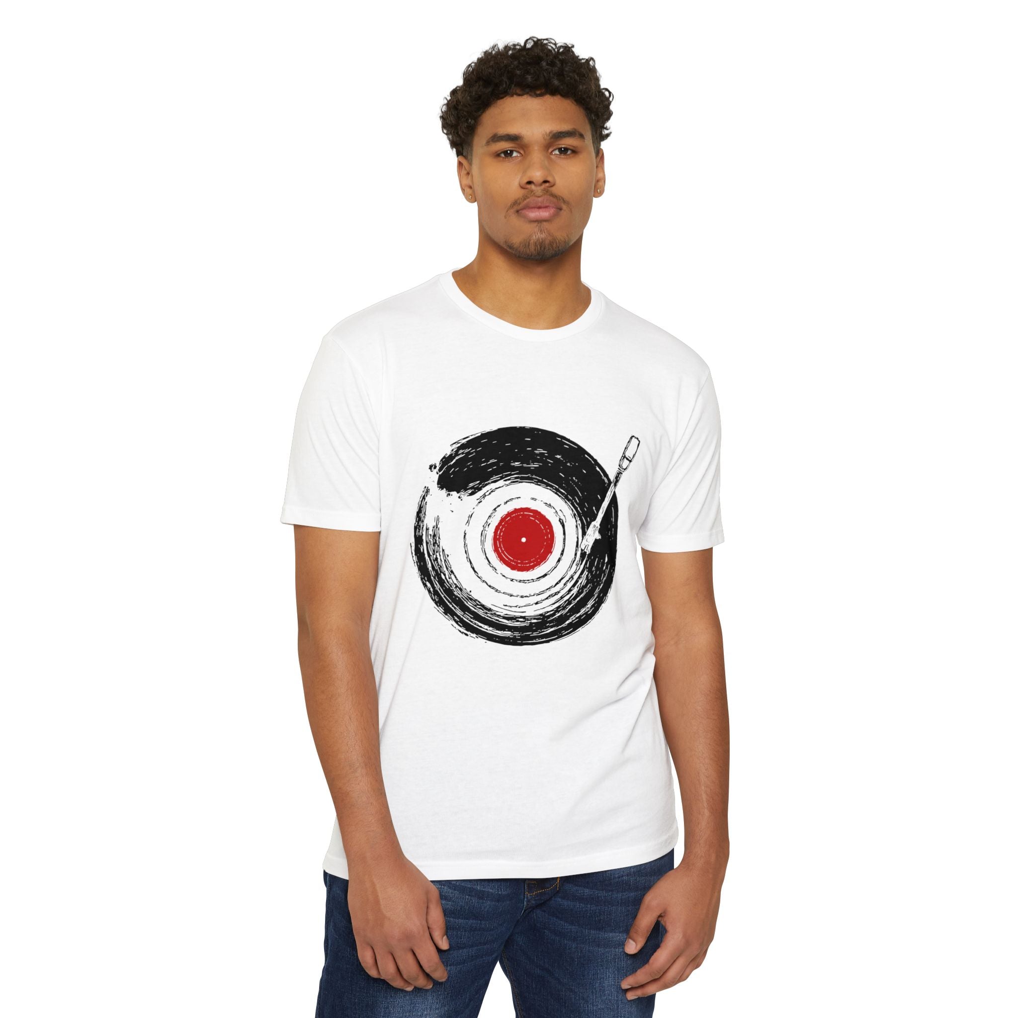 Vinyl Record Paint Stroke T-shirt Man