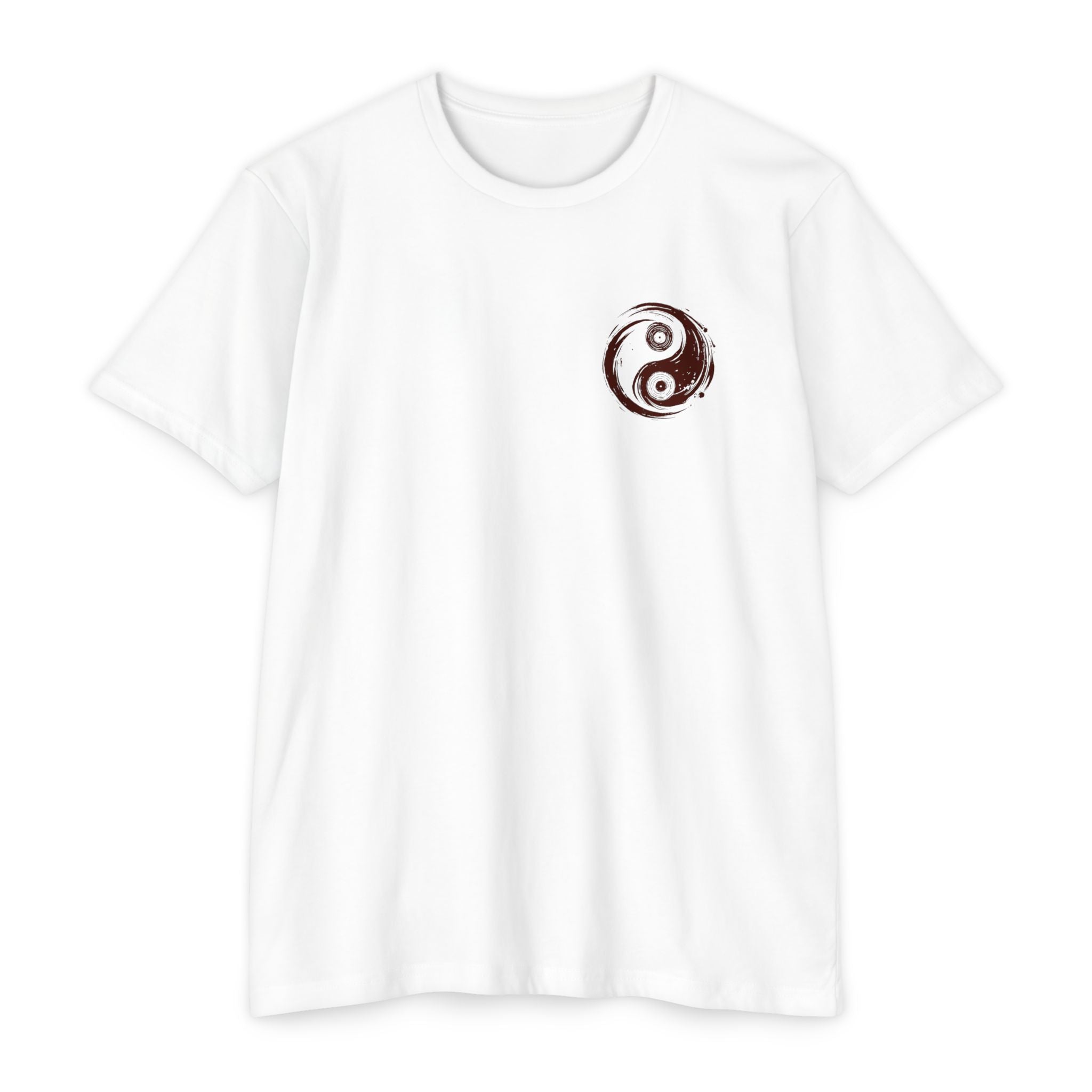 Vinyl Record Yin and Yang White T-shirt
