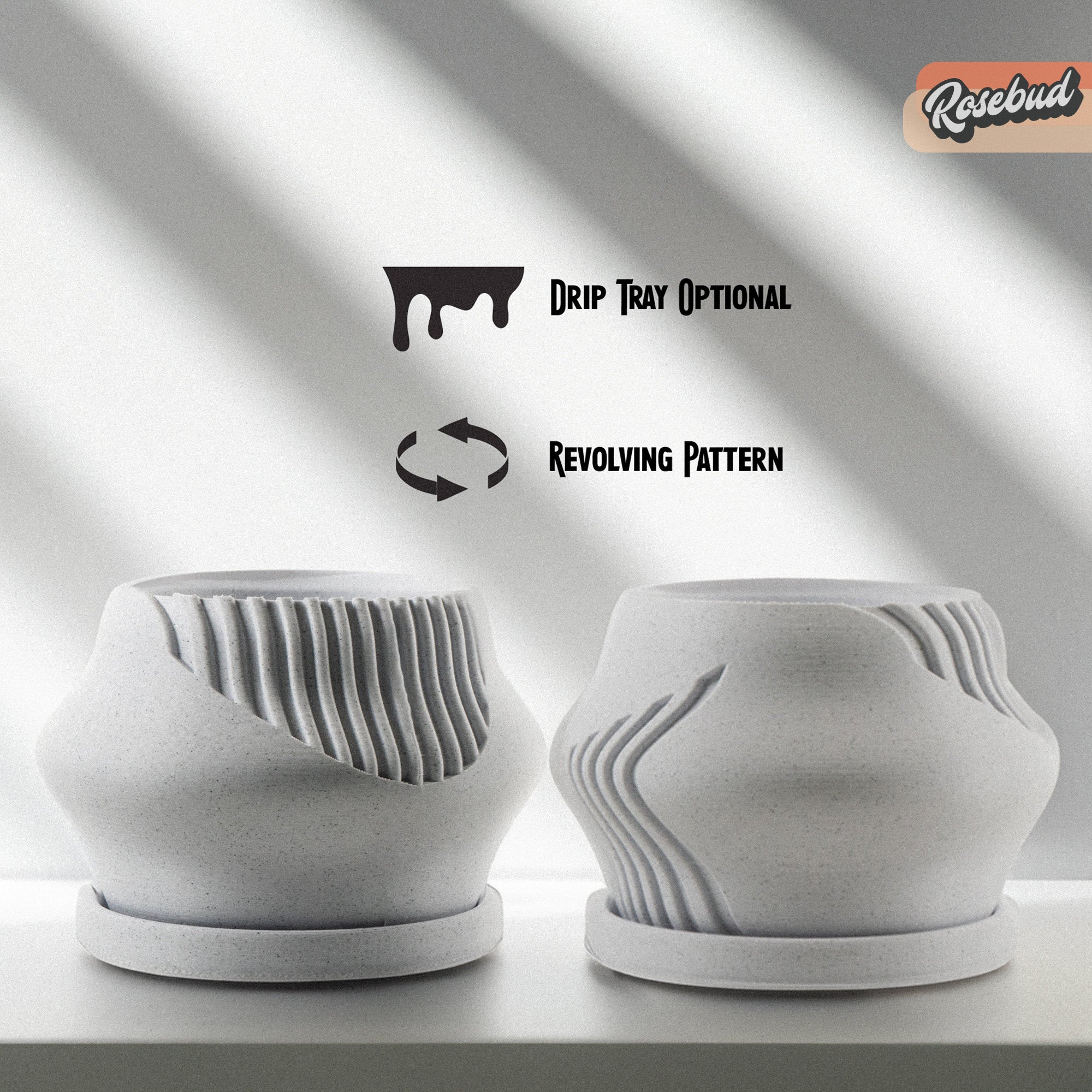 Rorqual Cascade Plant Pot with Drainage