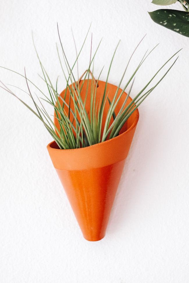Carter + Rose Ceramic Wall Planter, Large Cone