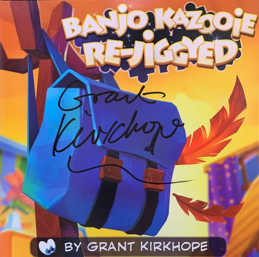 Banjo Kazooie Re-jiggyed LP- Front Cover with Grant Kirkhope signature.