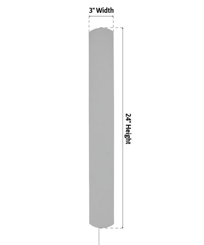 3"W Solid Wood Hover Plank Corner/Wall Accent Light Plug-In  Almond Finish by Home Concept