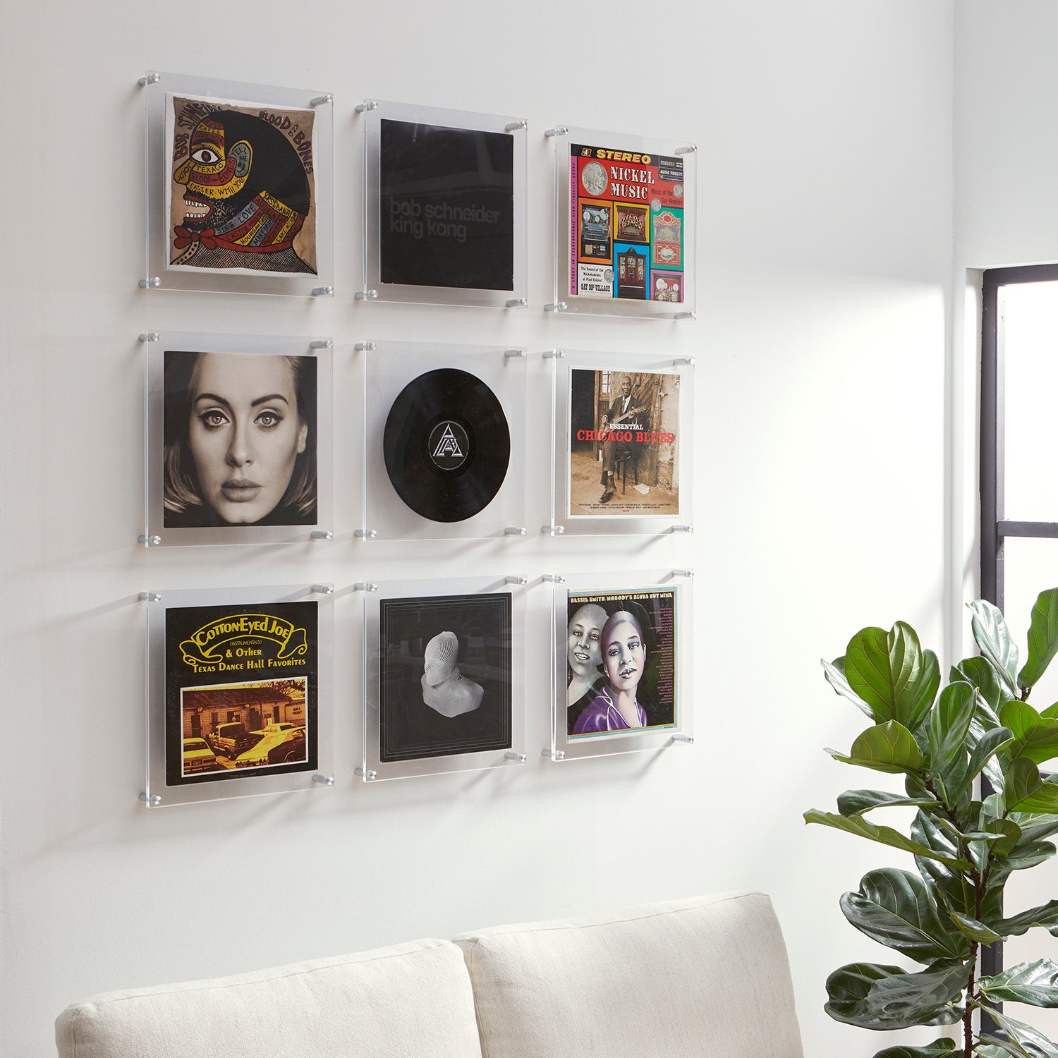 Vinyl Record Frame with 12x12" Acrylic Mat