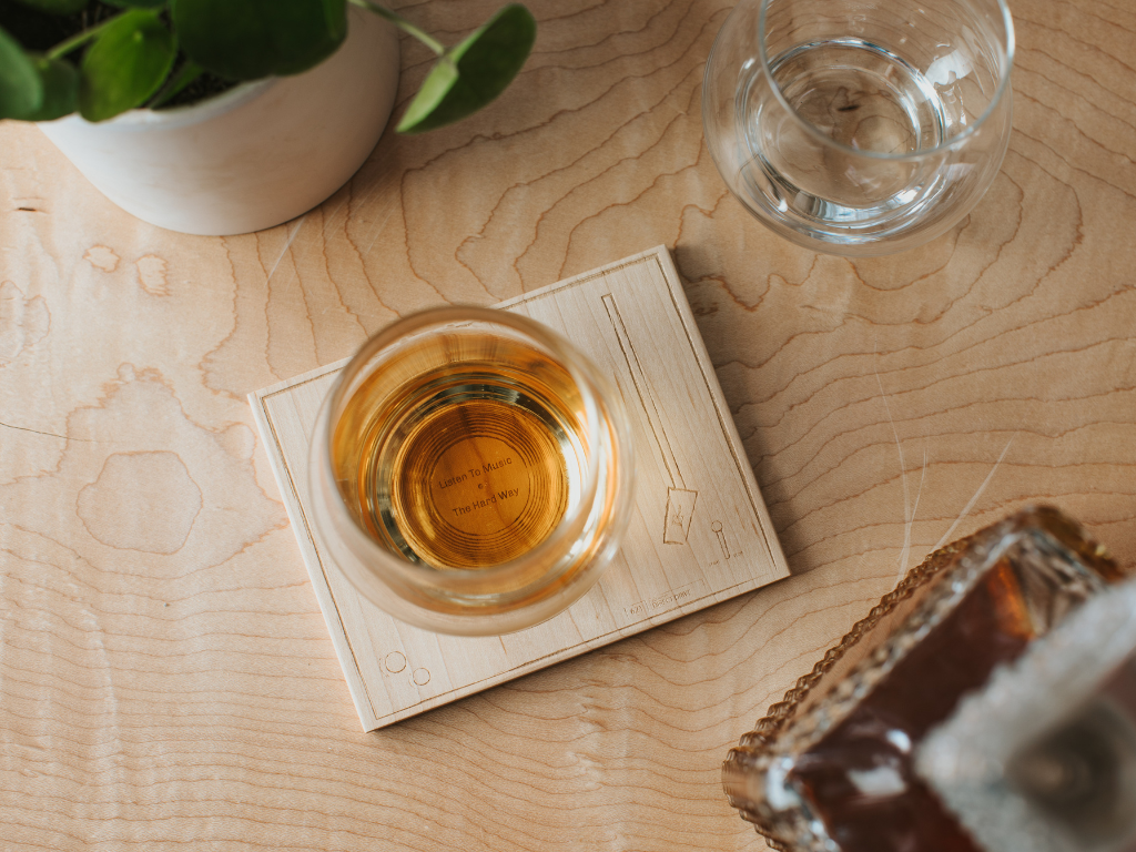 Wooden Turntable Coasters