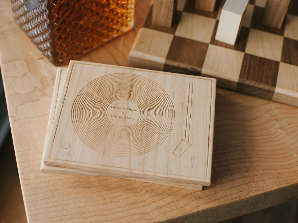 Wooden Turntable Coasters