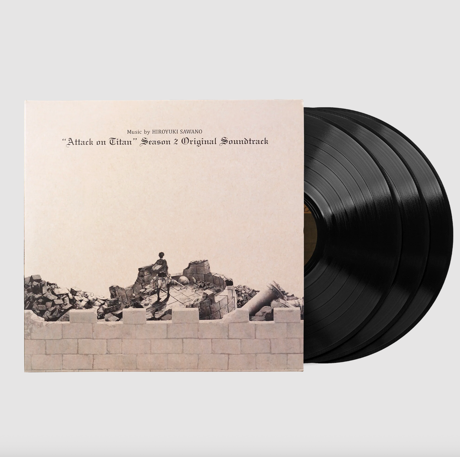 Attack on Titan Season 1 Vinyl Records and Sleeve