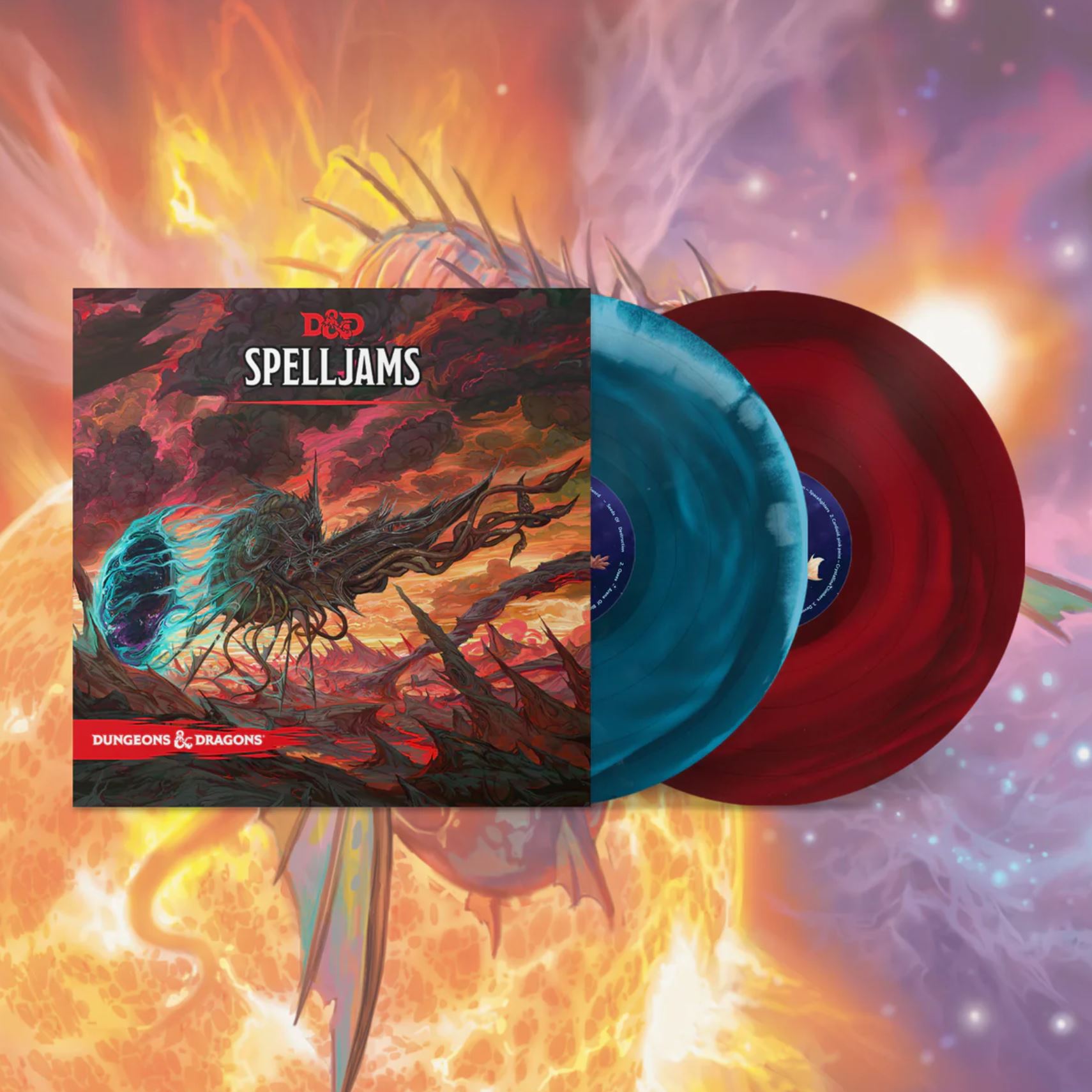 D&D Spelljams Vinyl Records and Sleeve