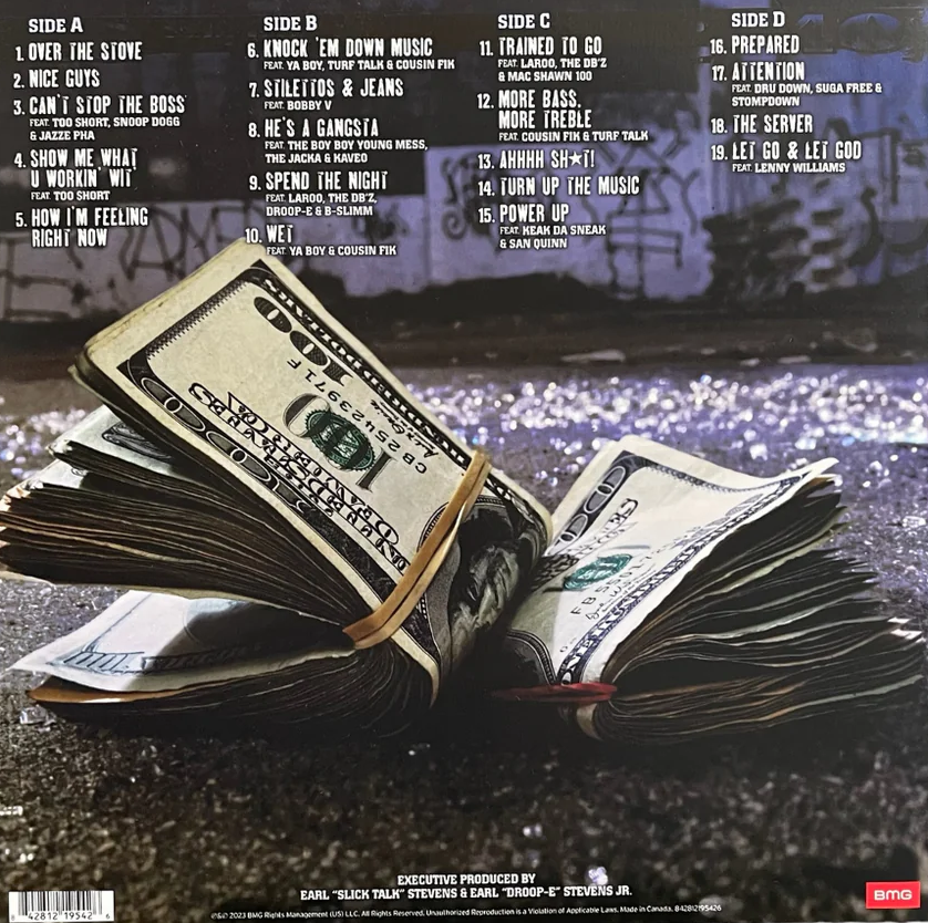 E-40 Revenue Retrievin' Vinyl Record Sleeve Back