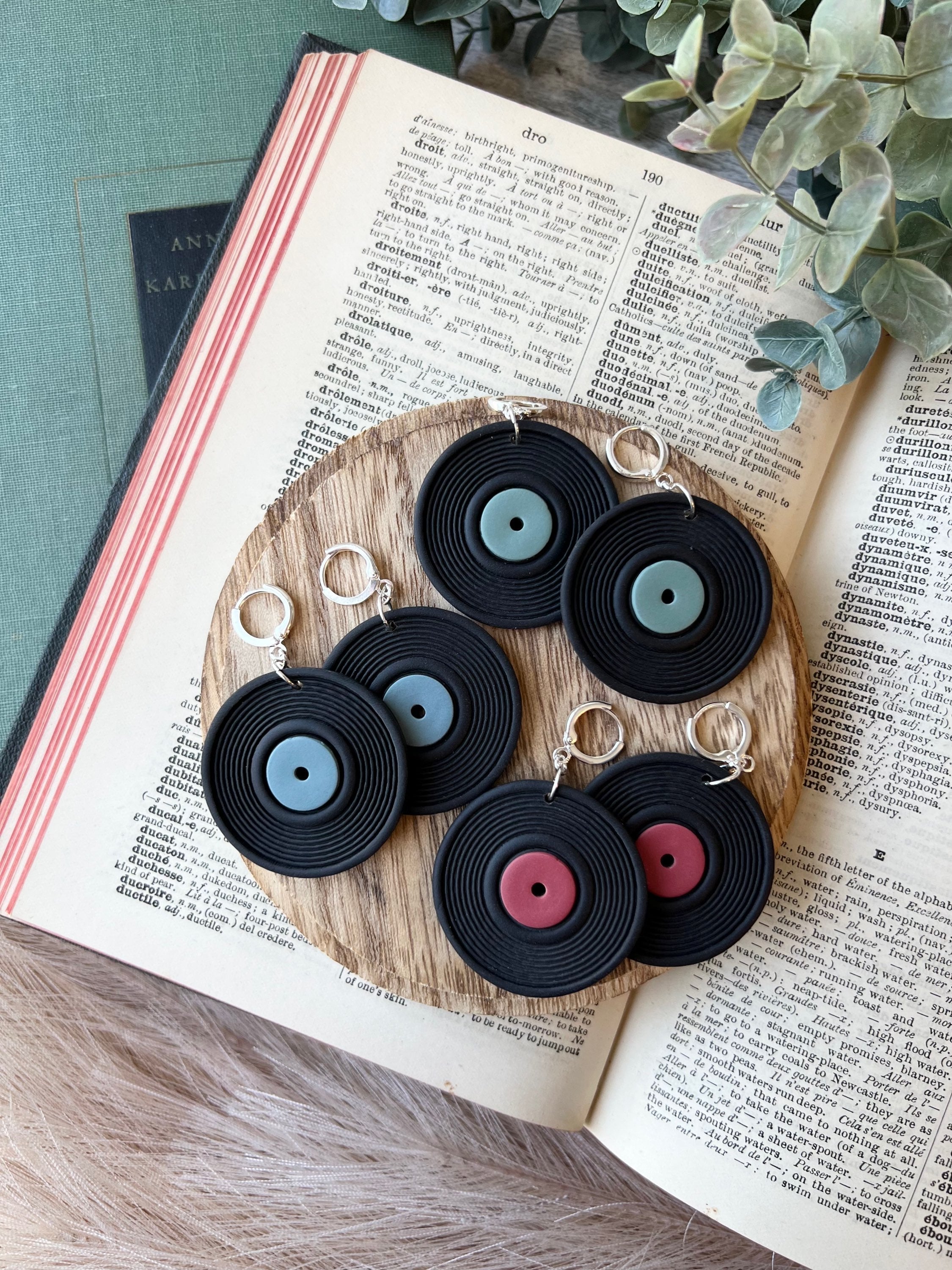 Vinyl Record Earrings