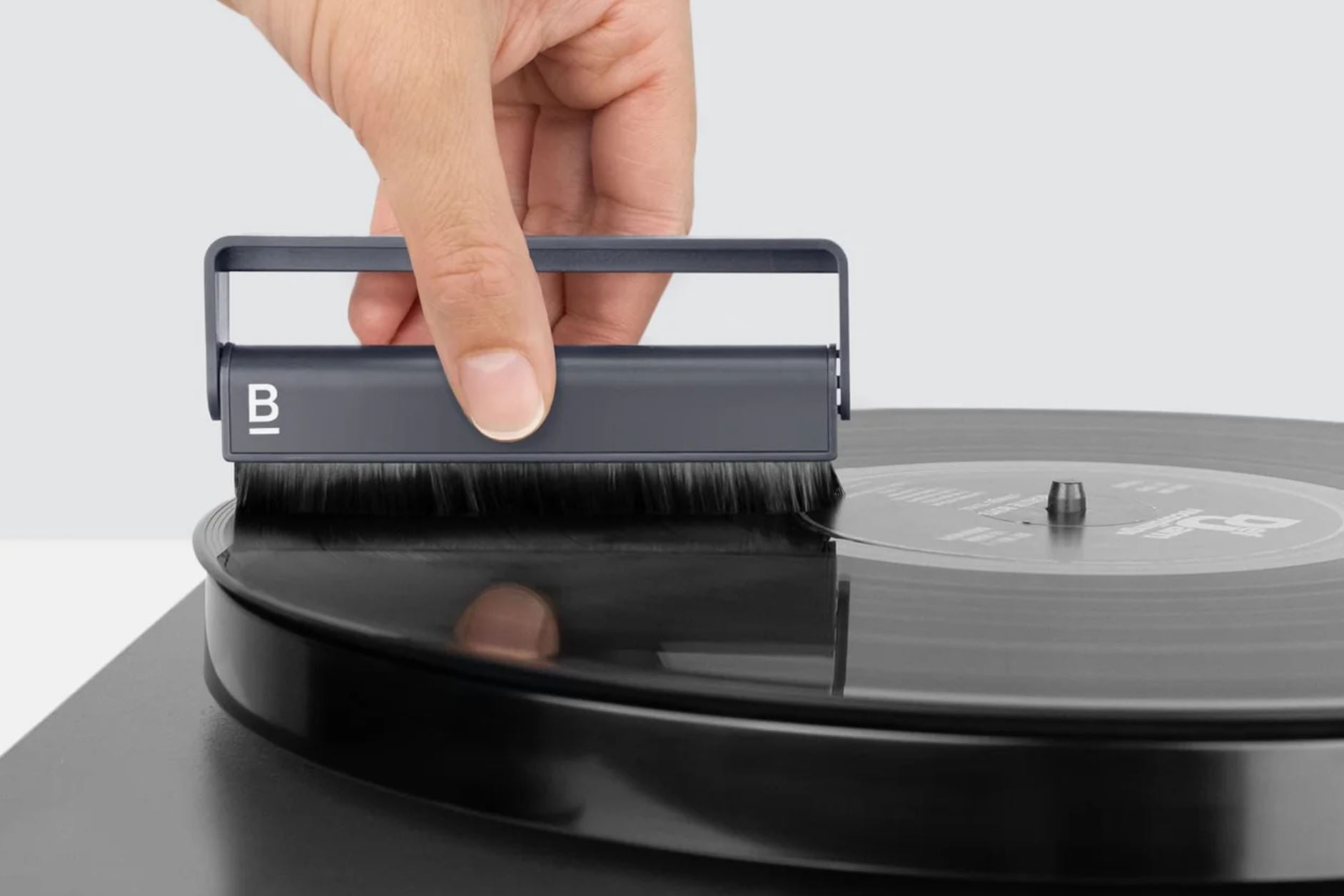 Record Cleaning With Antistatic Brush