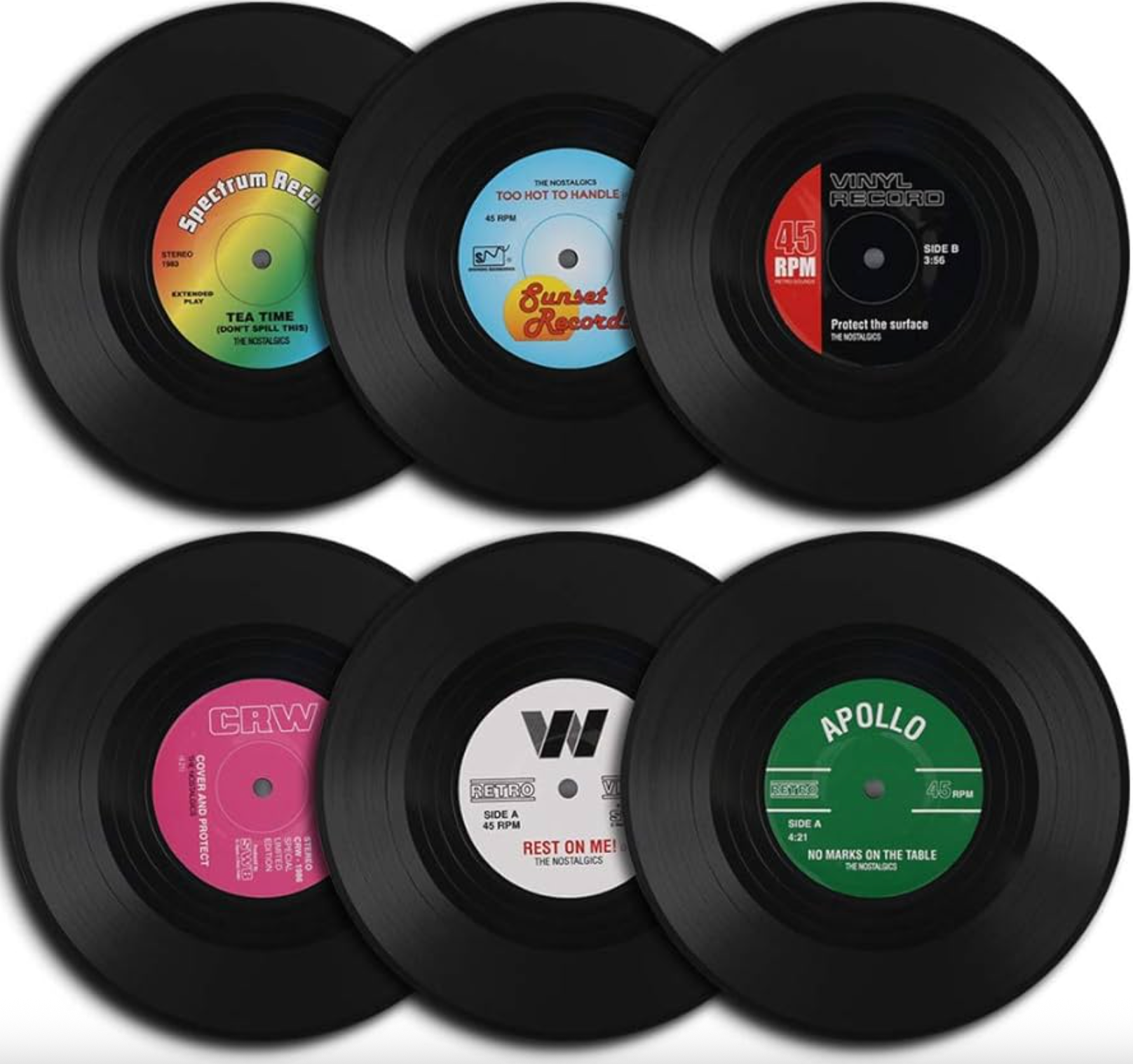 Retro Vinyl Coasters