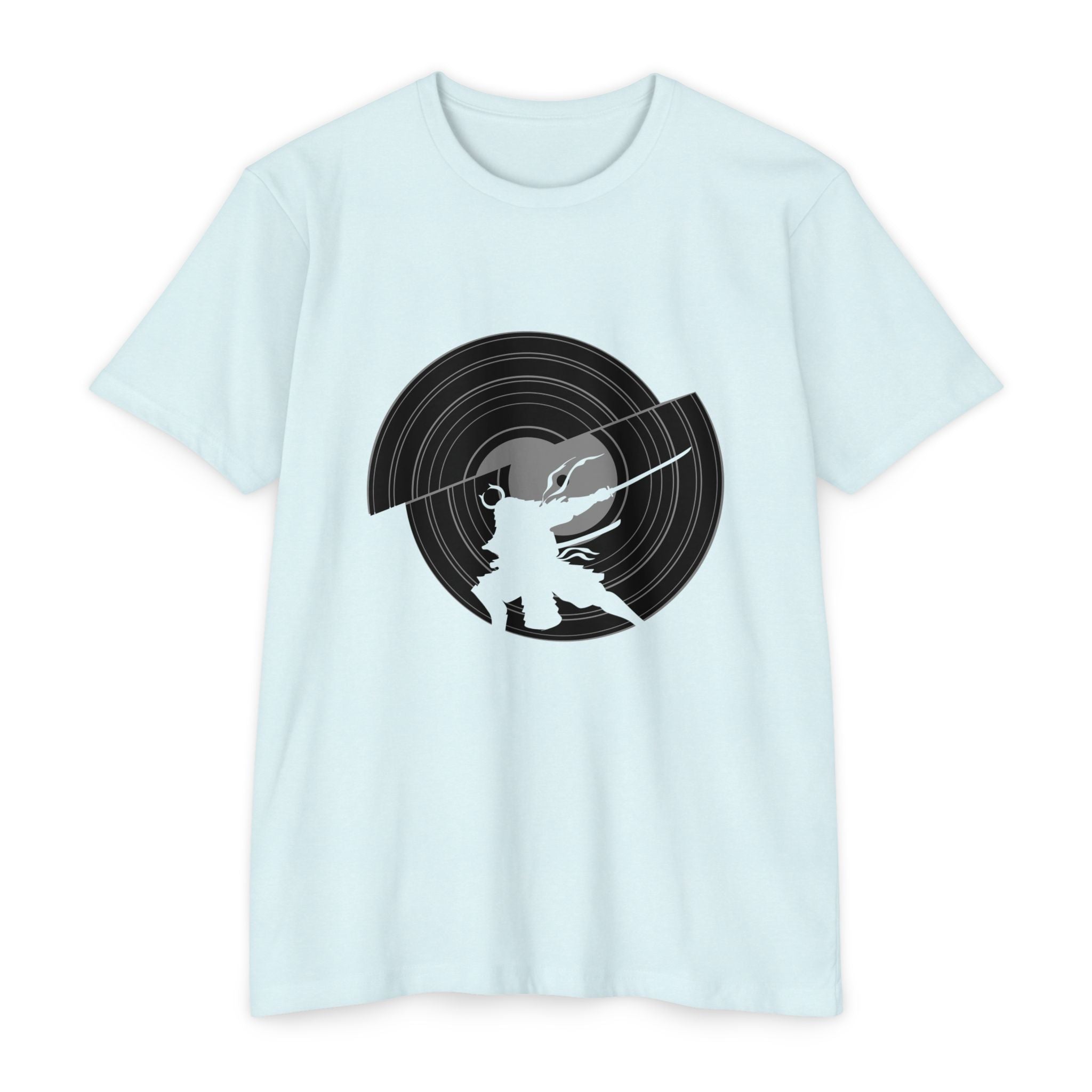 Samurai Slash Light Blue Vinyl Record T-shirt