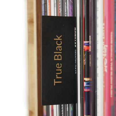 Square Vinyl Record Divider With Black Stain
