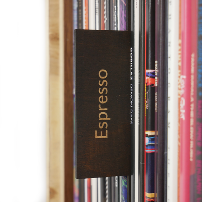 Square Vinyl Record Divider With Espresso Stain
