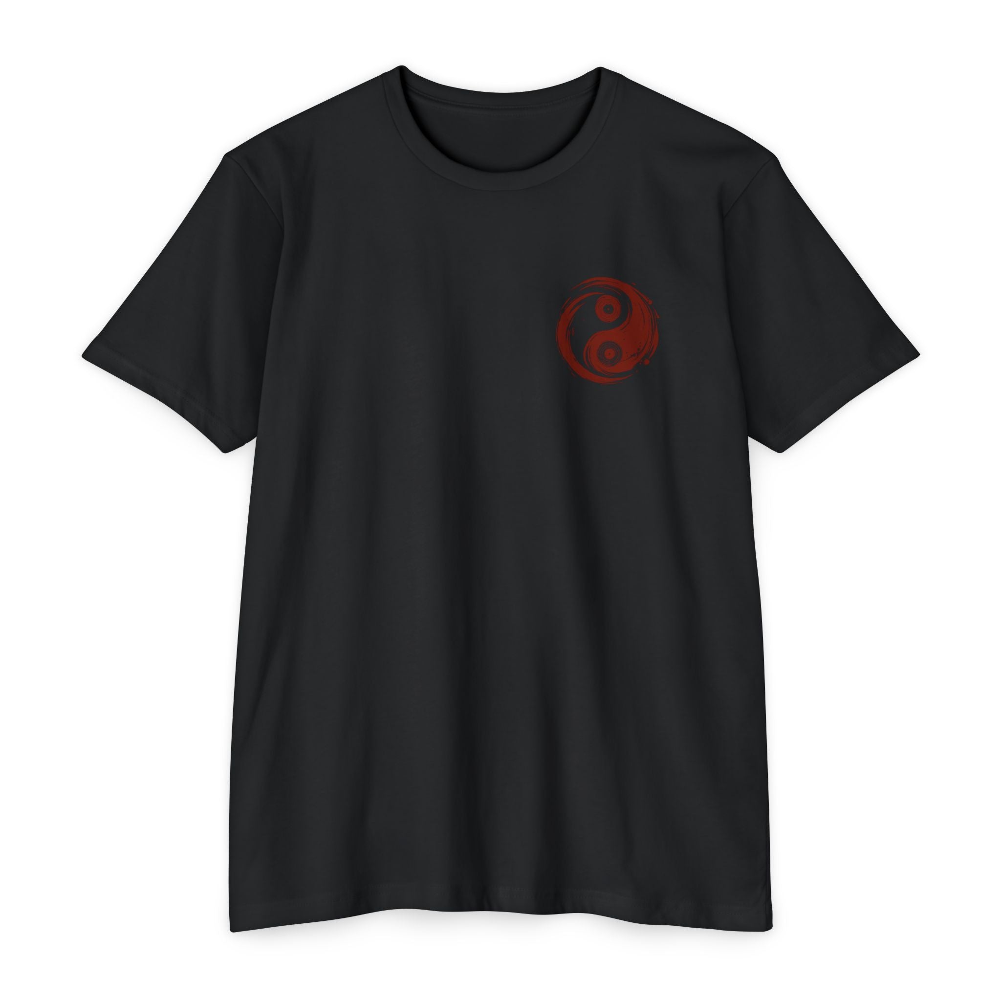Vinyl Record Yin and Yang Black T-shirt