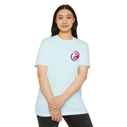 Vinyl Record Yin and Yang T-shirt Woman Arms Crossed