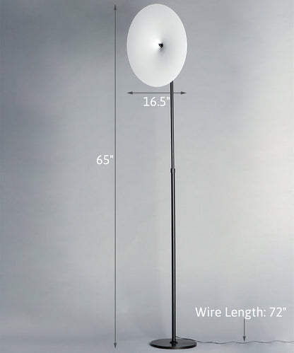 Radar 65"H 1-Light LED Floor Lamp Light Fixture Black and White Finish by ET2