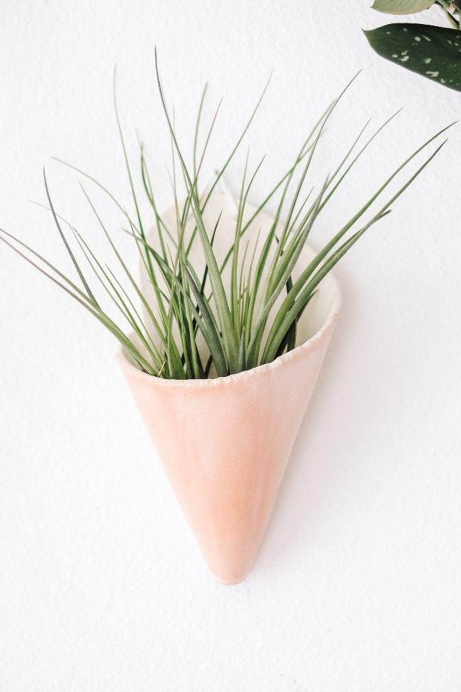 Carter + Rose Ceramic Wall Planter, Large Cone