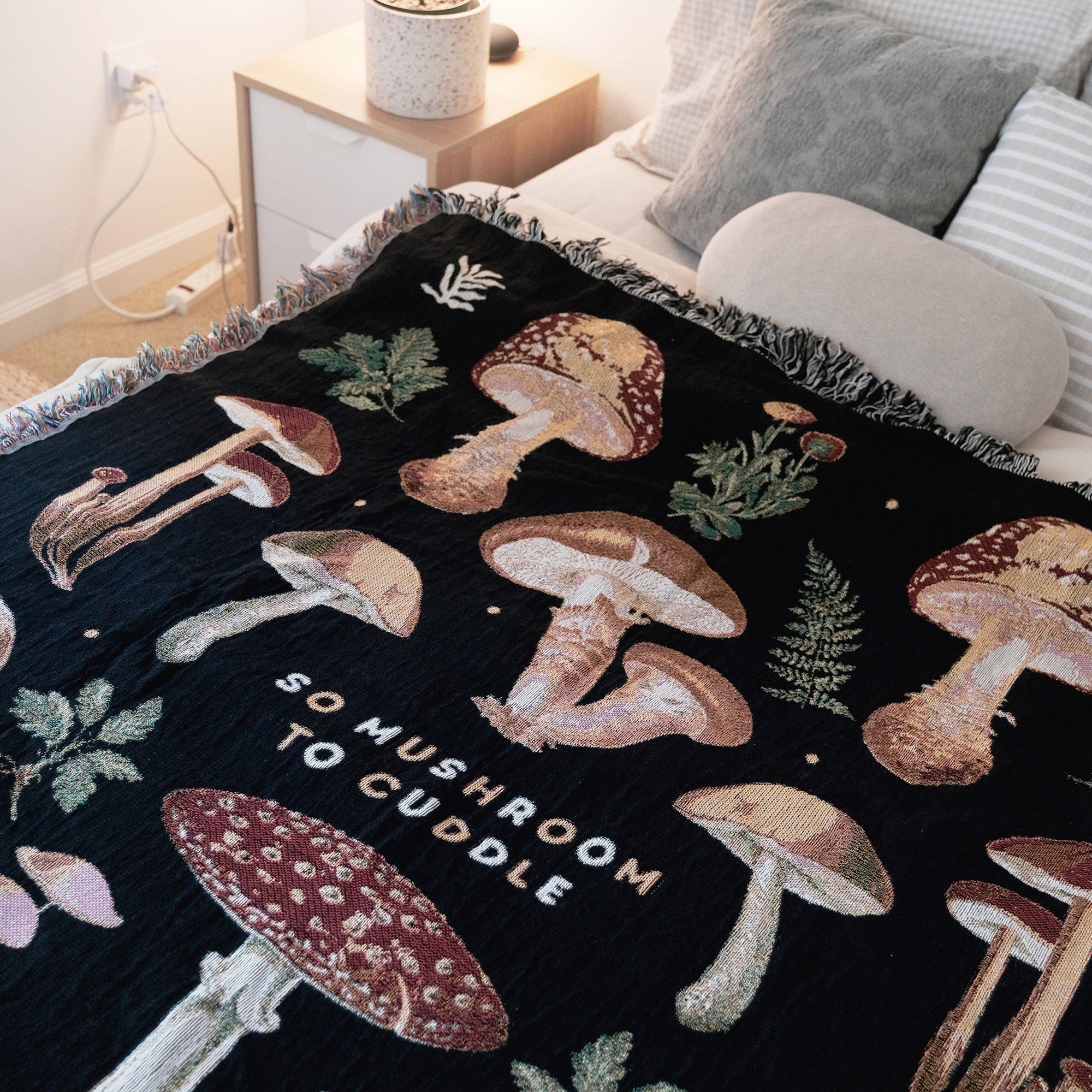 Relatable Basic - So Mushroom To Cuddle Woven Blanket