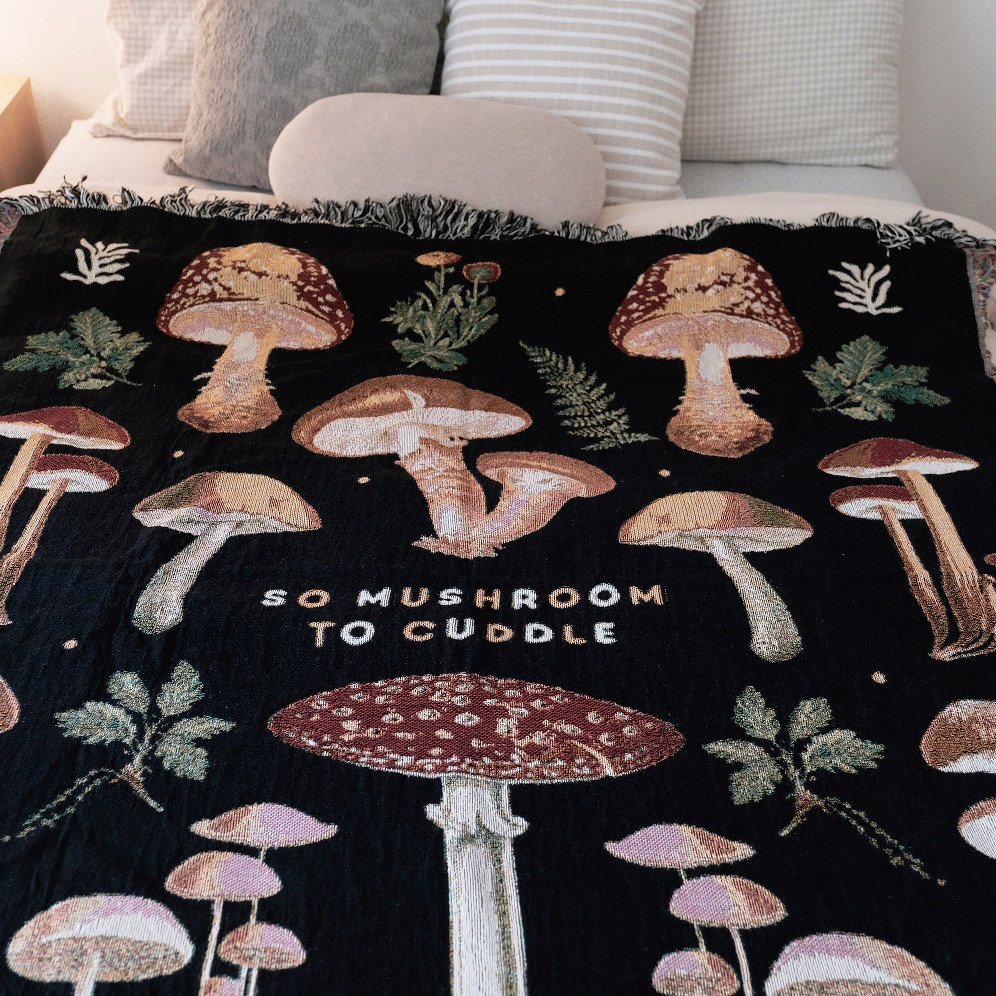 Relatable Basic - So Mushroom To Cuddle Woven Blanket
