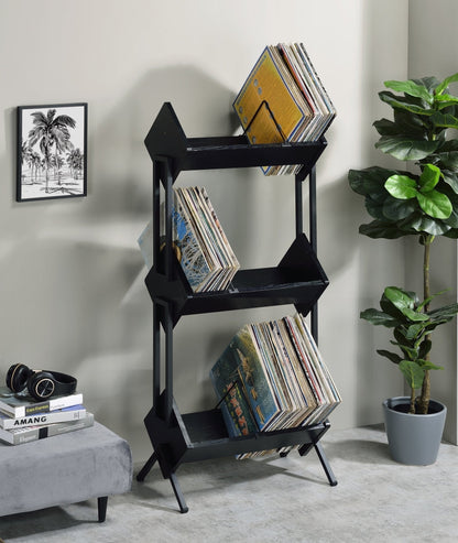 Musiea BX300 3 Tier Vinyl Record Holder for Albums, Magazine Display, Book and Files Organizer
