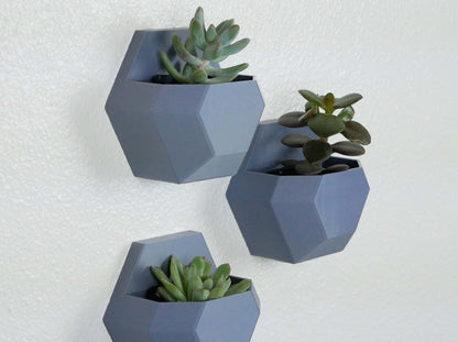 3D Printed Hexagon Wall Planter - 3D Printed - Liminal Goods